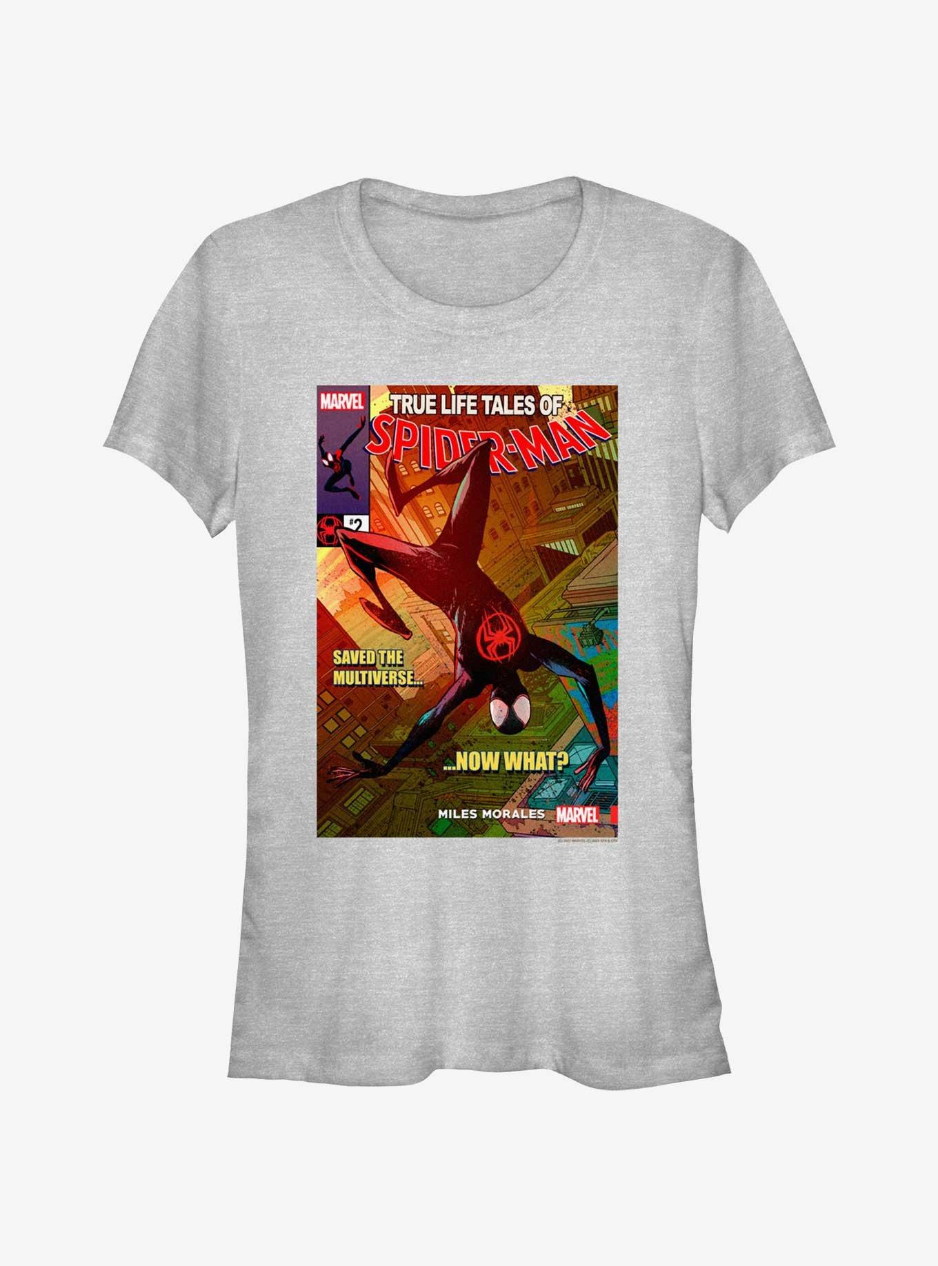 Spider-Man Saved The Multiverse Girls T-Shirt, ATH HTR, hi-res