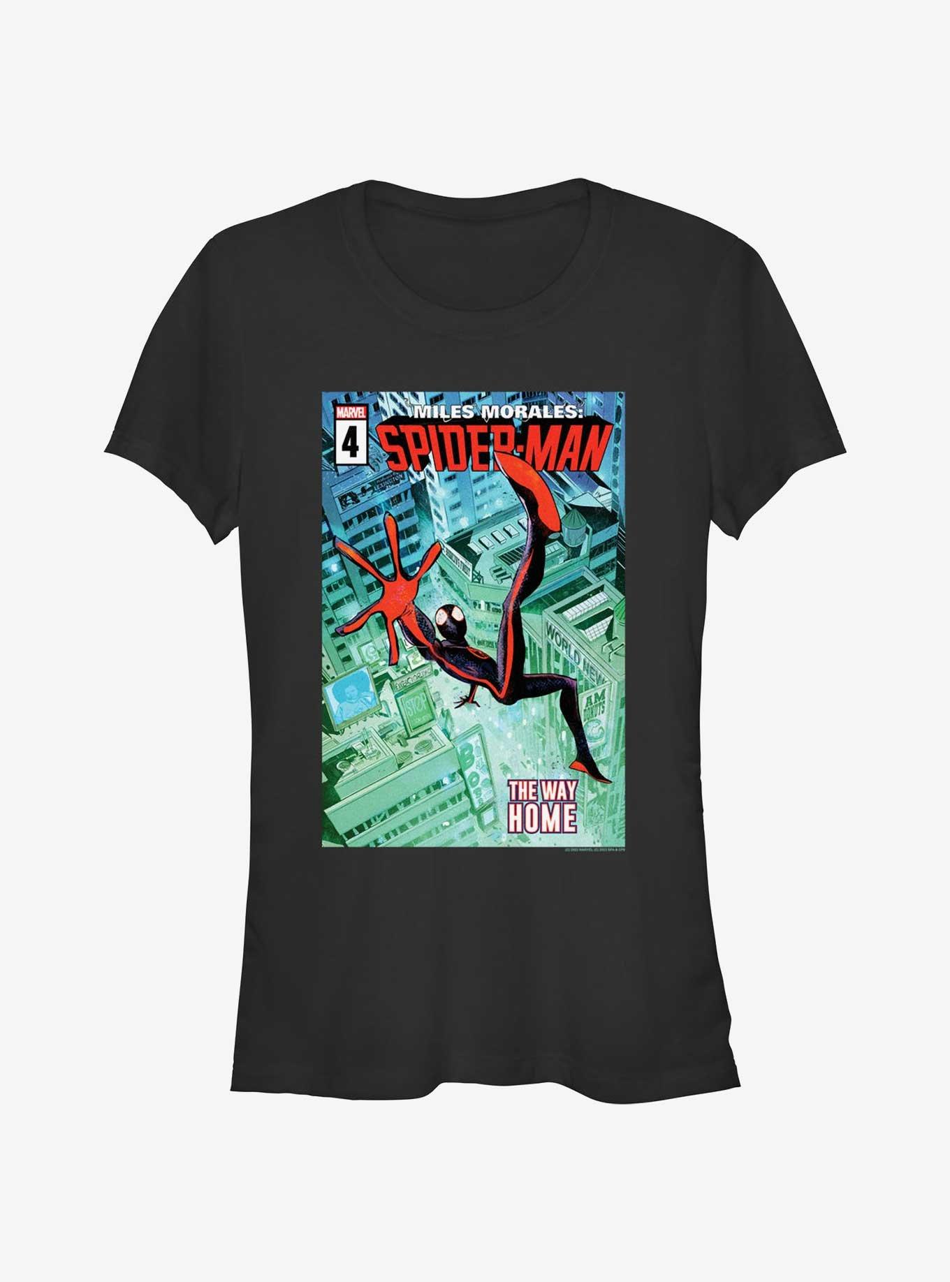 Spider-Man Miles The Way Home Girls T-Shirt, BLACK, hi-res