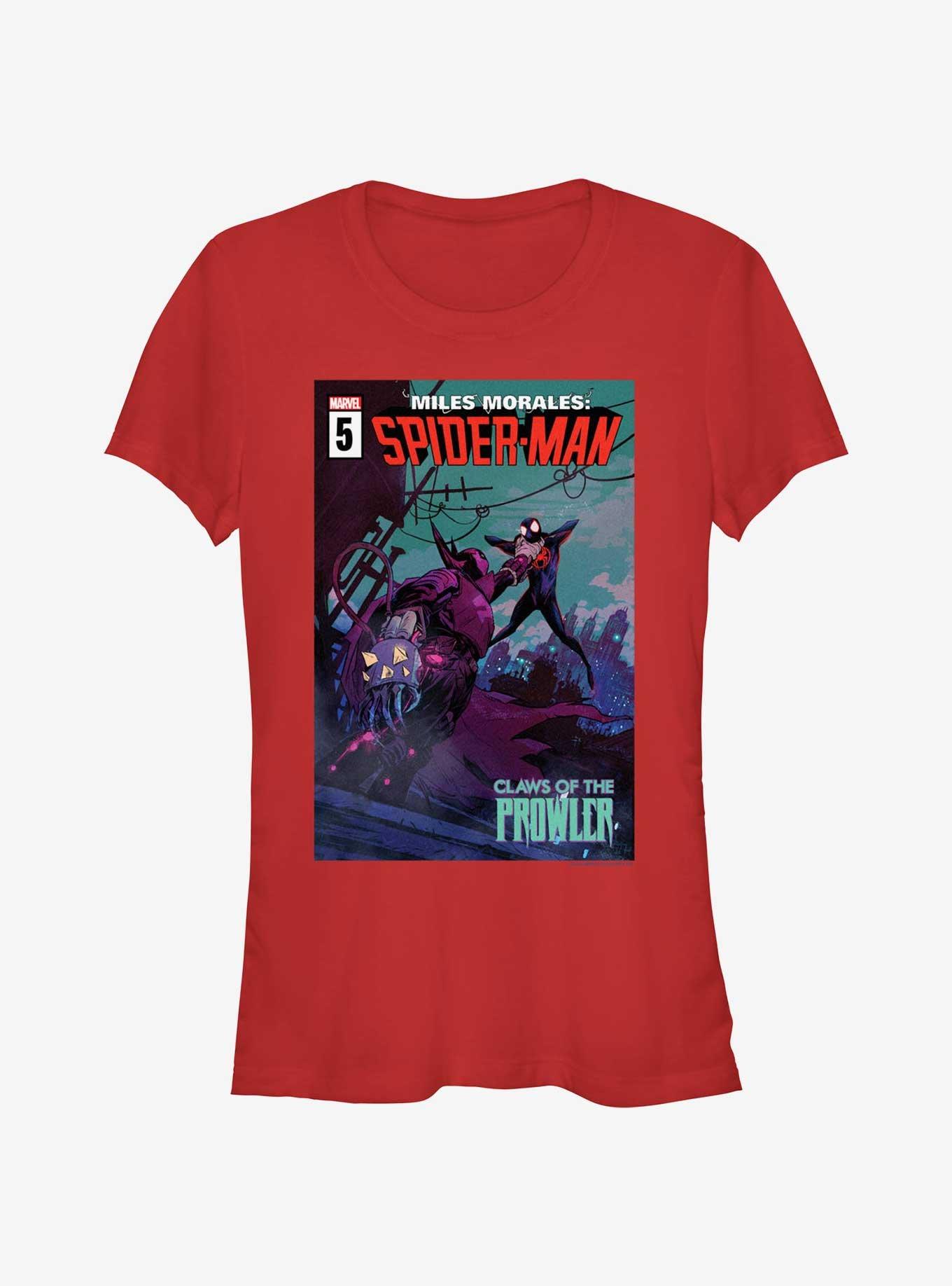 Spider-Man Claws Of The Prowler Girls T-Shirt, RED, hi-res