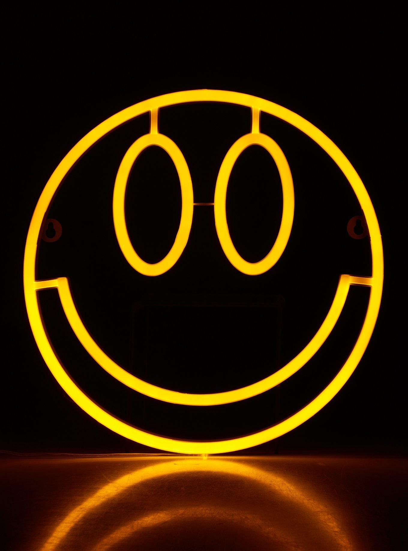 Happy Face Neon Wall Light, , hi-res