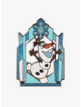 Disney Frozen Olaf Glitter Snowflake Enamel Pin - BoxLunch Exclusive, , hi-res