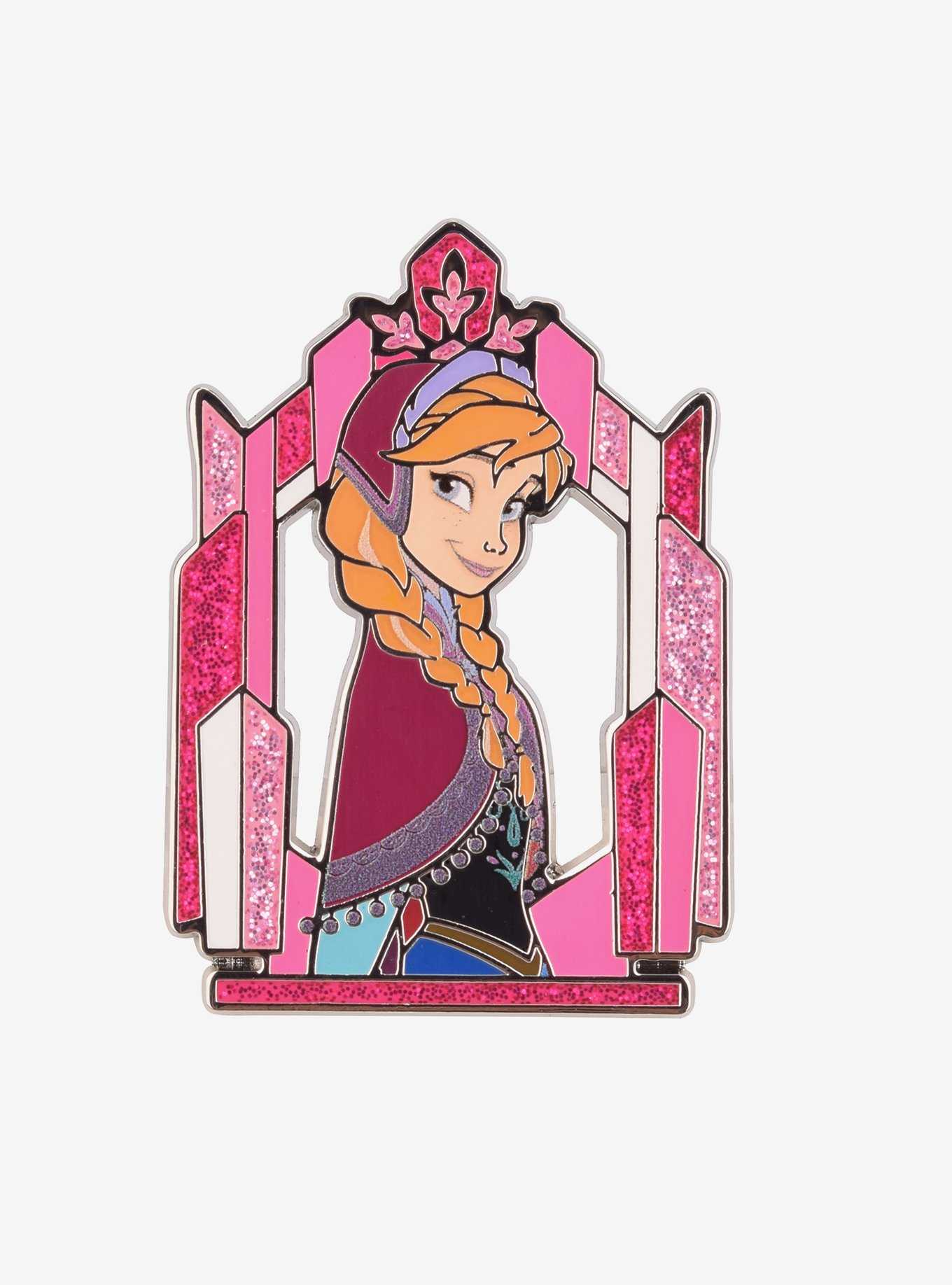 Disney Frozen Anna Glitter Frame Enamel Pin - BoxLunch Exclusive, , hi-res