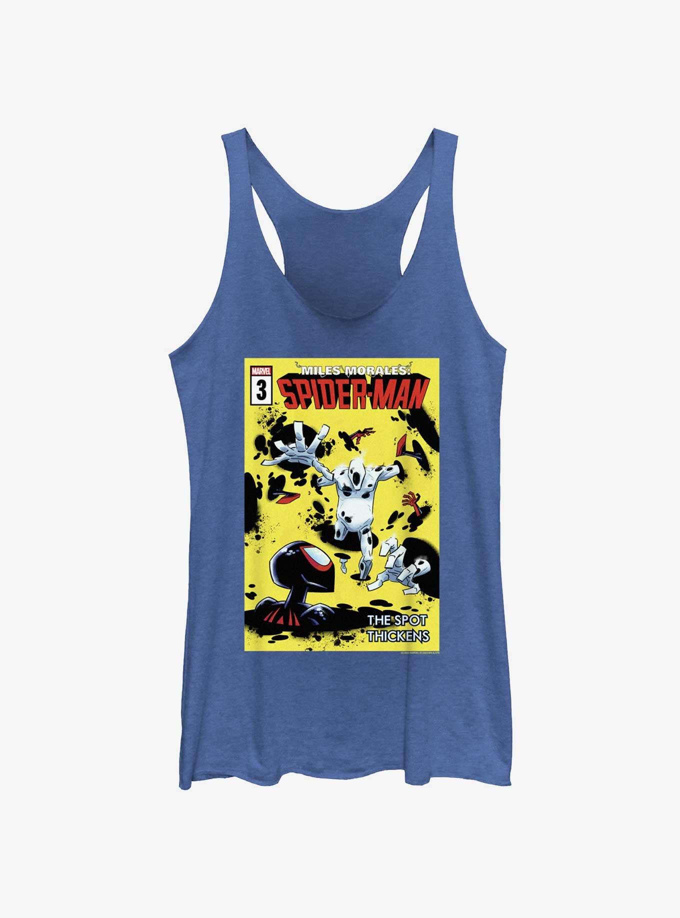 Spider-Man The Spot Thickens Girls Raw Edge Tank, ROY HTR, hi-res