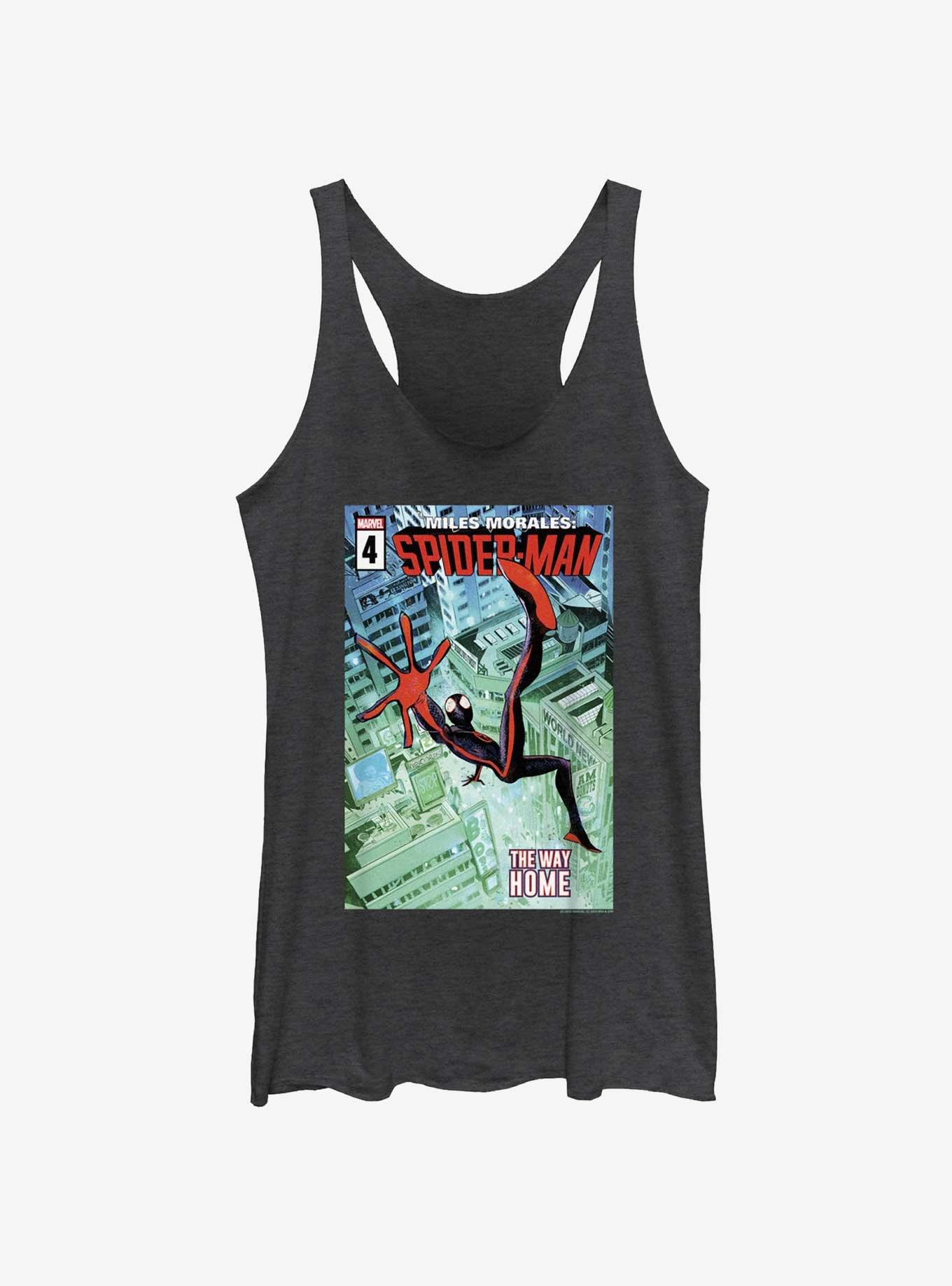 Spider-Man Miles The Way Home Girls Raw Edge Tank