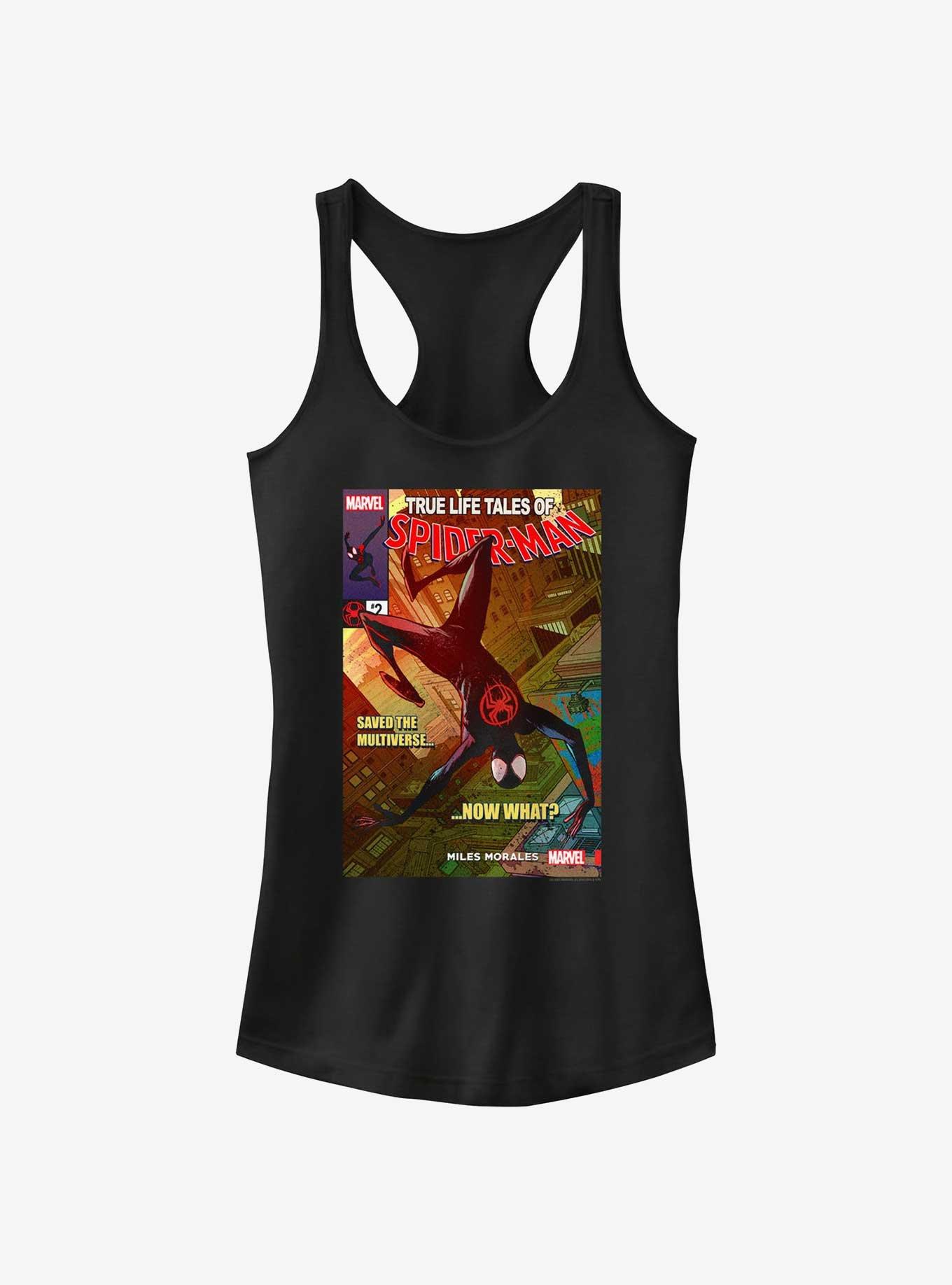 Spider-Man Saved The Multiverse Girls Tank, BLACK, hi-res