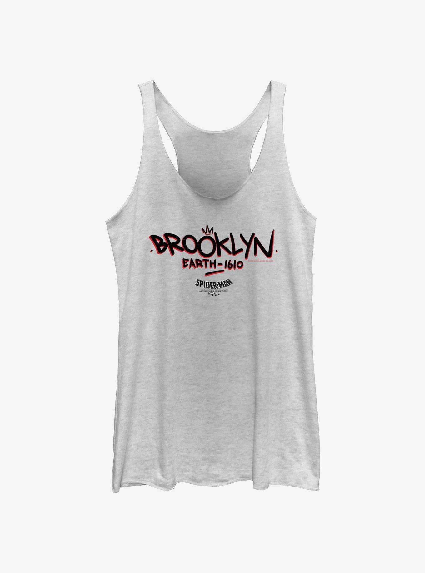 Spider-Man Brooklyn Earth 1610 Girls Raw Edge Tank Htr, , hi-res