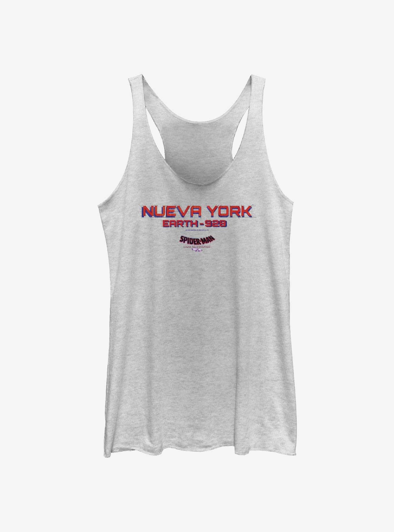 Spider-Man Nueva York Earth 928 Girls Raw Edge Tank Htr, , hi-res