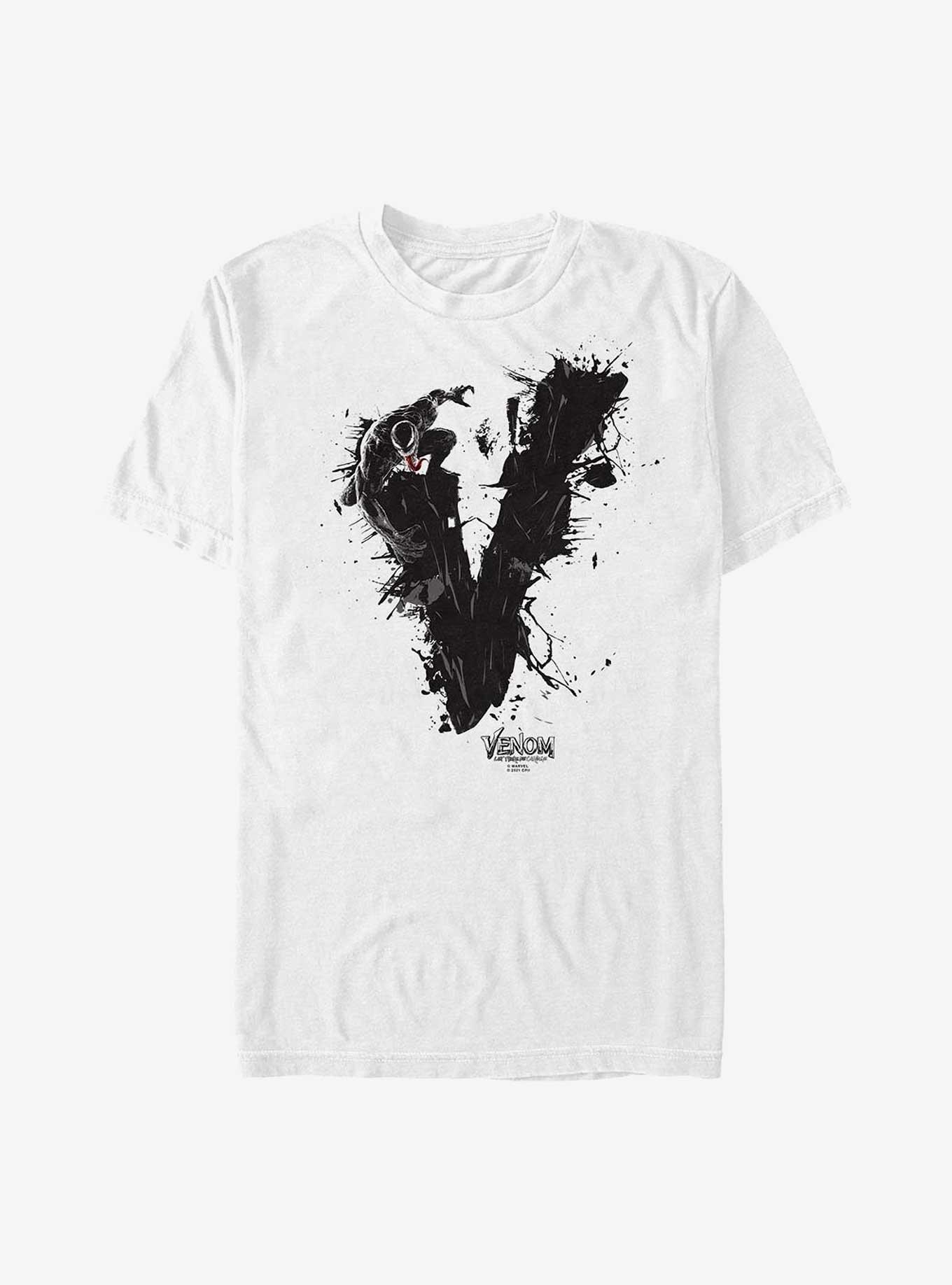 Marvel Venom White Splattered Epic Face Painted Manga Larga