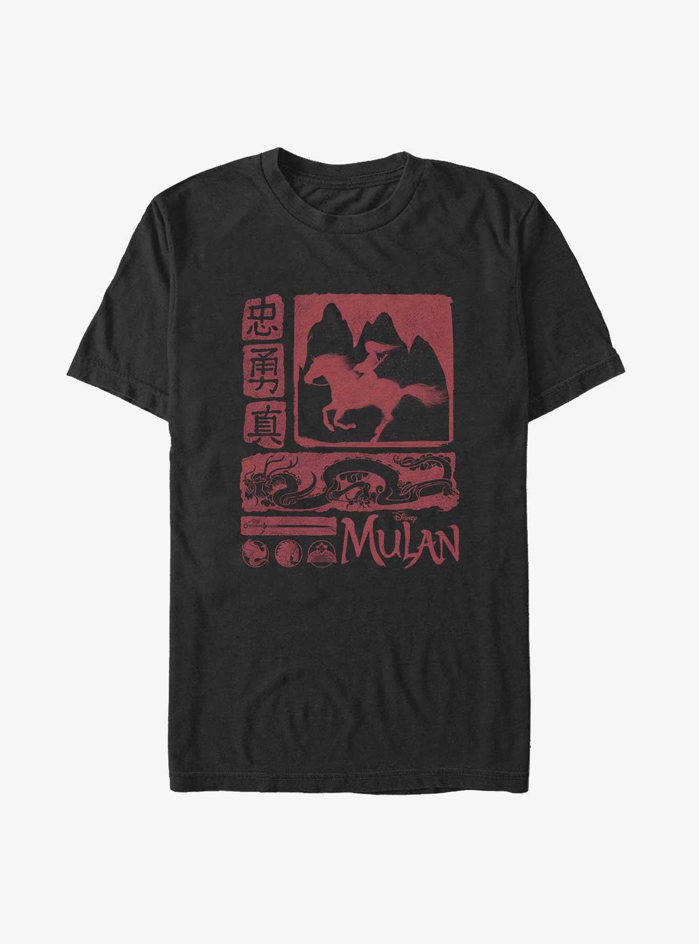 Disney Mulan Heroic Legacy Big & Tall T-Shirt, BLACK, hi-res
