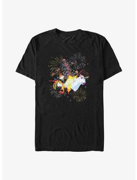 Marvel Deadpool Unicorn Fireworks Big & Tall T-Shirt, , hi-res