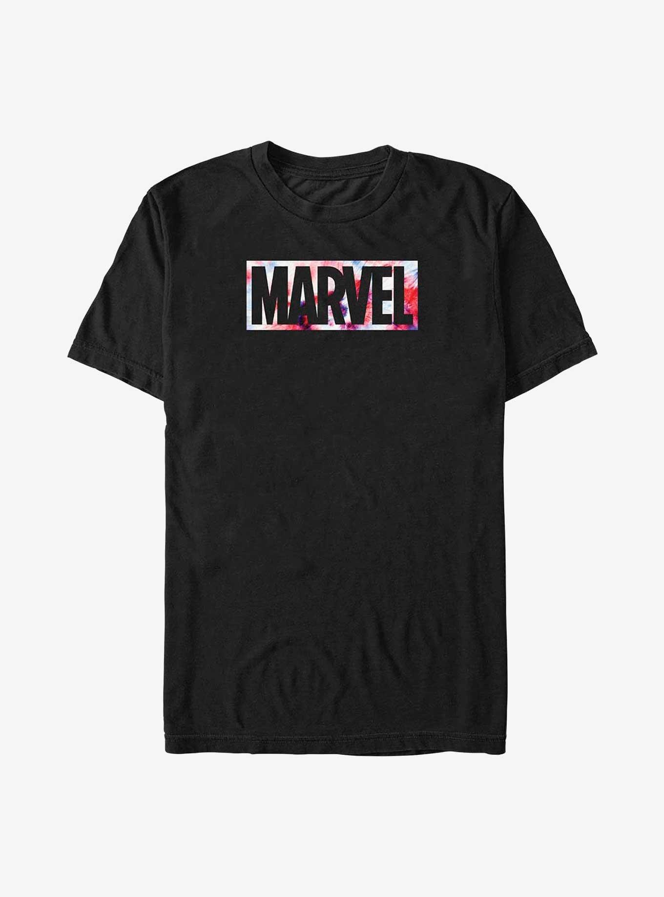 Marvel Tie-Dye Logo Big & Tall T-Shirt, BLACK, hi-res