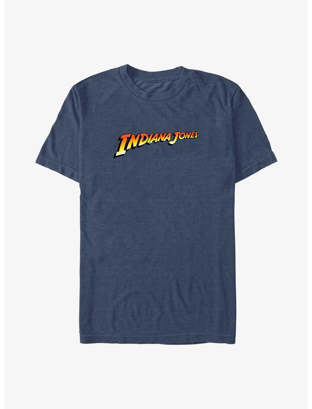 Disney Indiana Jones Basic Logo Big & Tall T-Shirt, NAVY HTR, hi-res