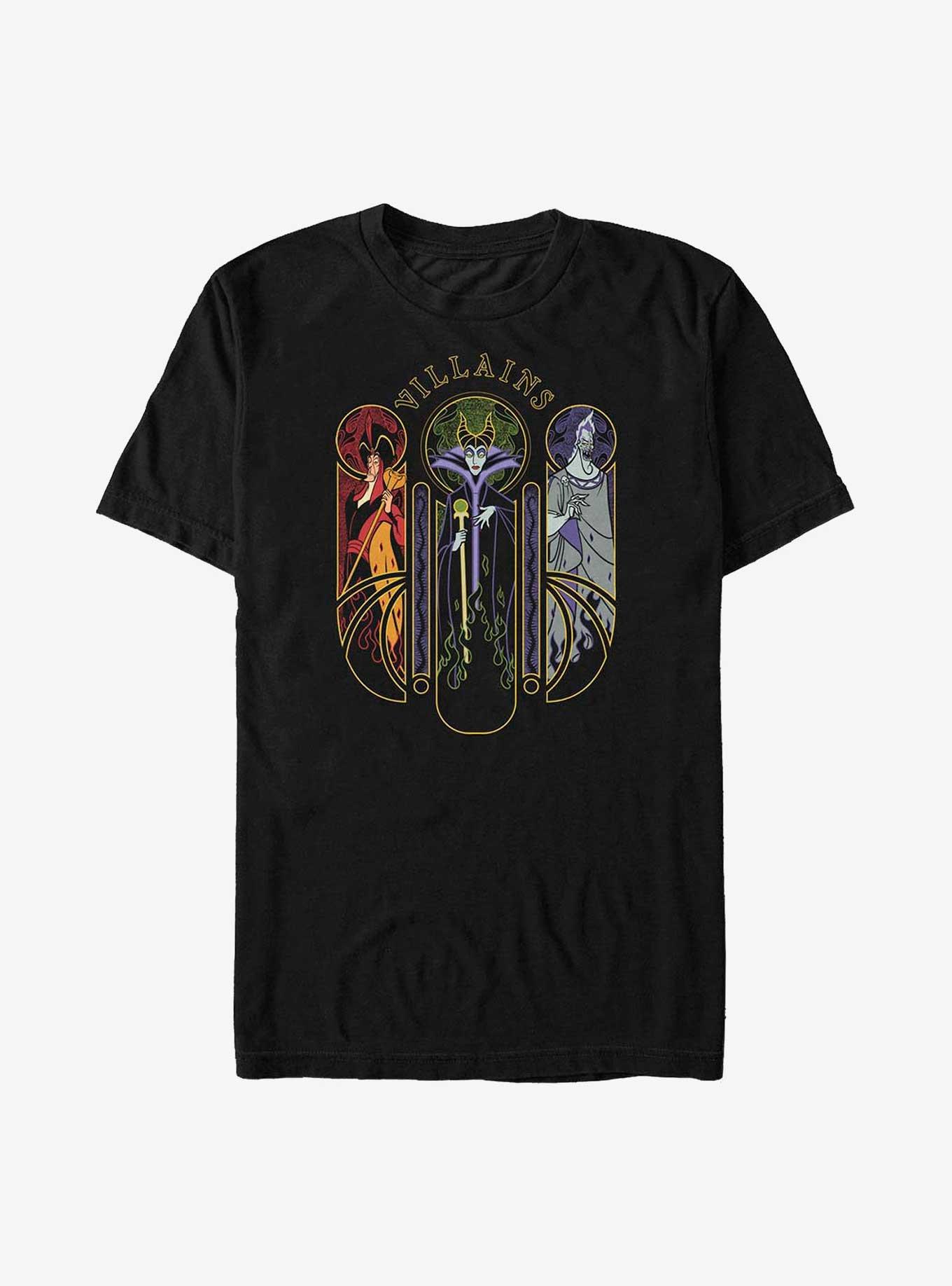 Disney Villains Triptych Jafar Maleficent and Hades Big & Tall T-Shirt, BLACK, hi-res