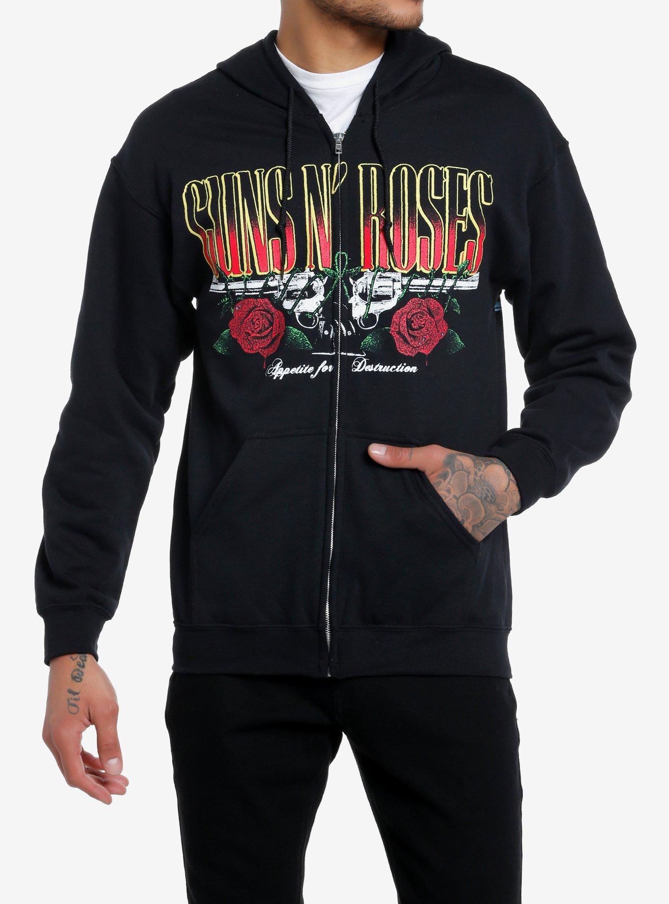 Guns N' Roses Appetite For Destruction Track List ZIp-Up Hoodie