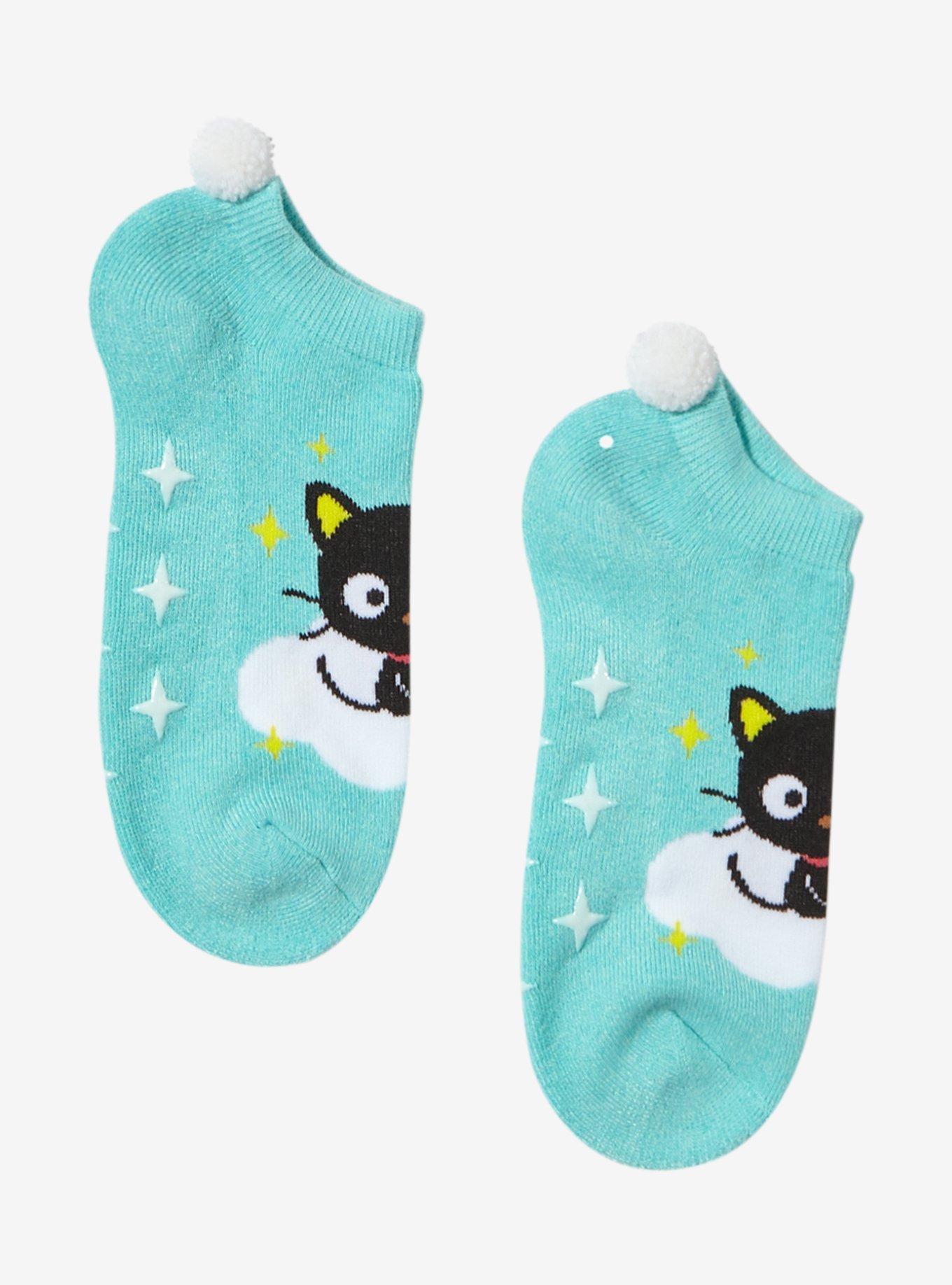 Chococat Stars Pom No-Show Socks, , hi-res