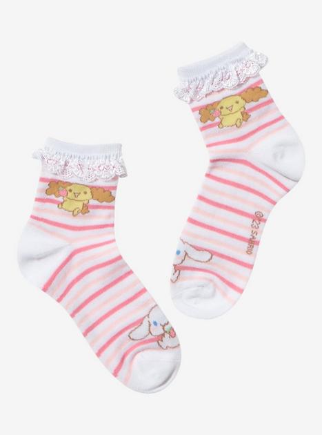 Cinnamoroll Chiffon Lace Ruffle Ankle Socks | Hot Topic