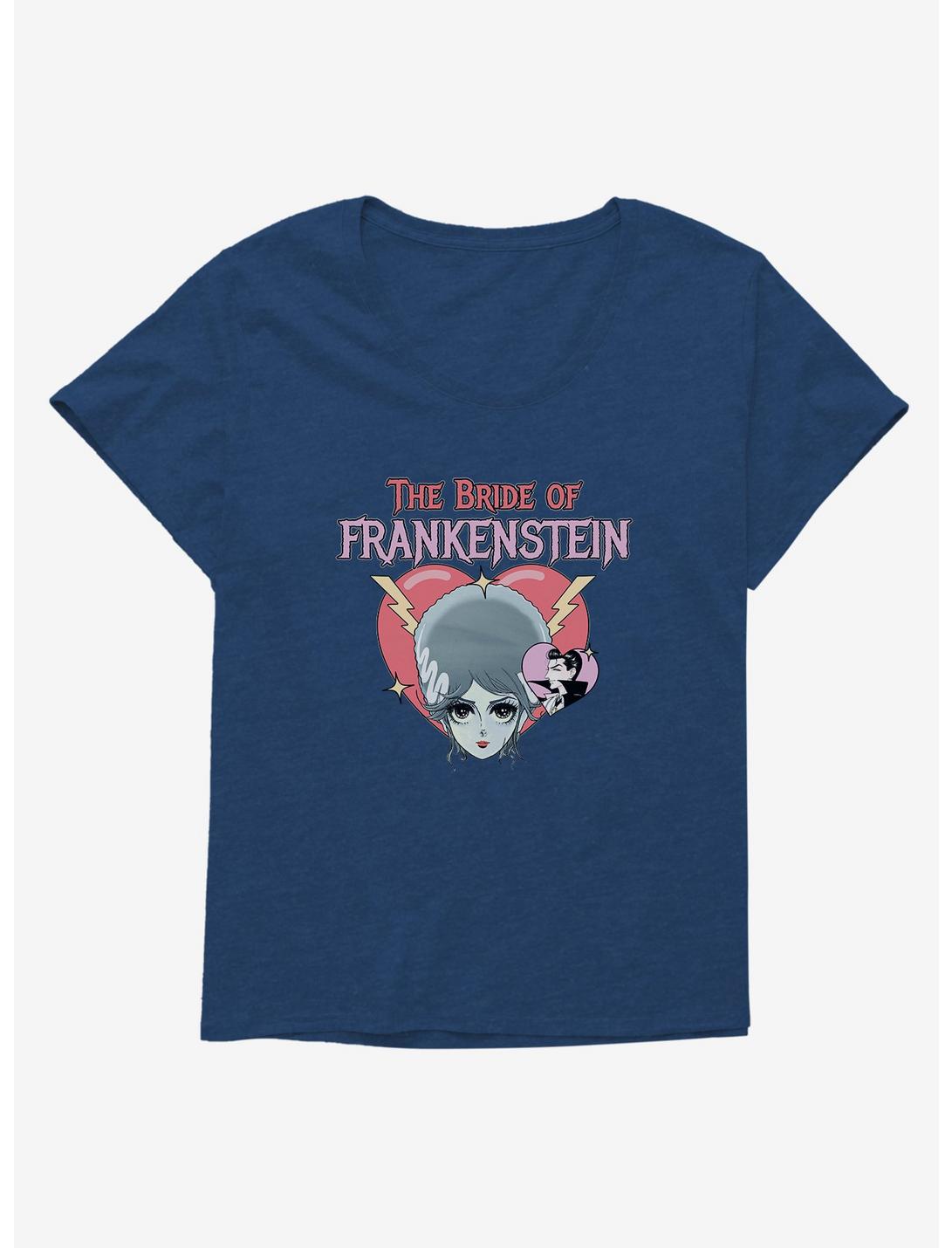 Monsters Anime The Bride Of Frankenstein Womens T-Shirt Plus Size, ATHLETIC NAVY, hi-res
