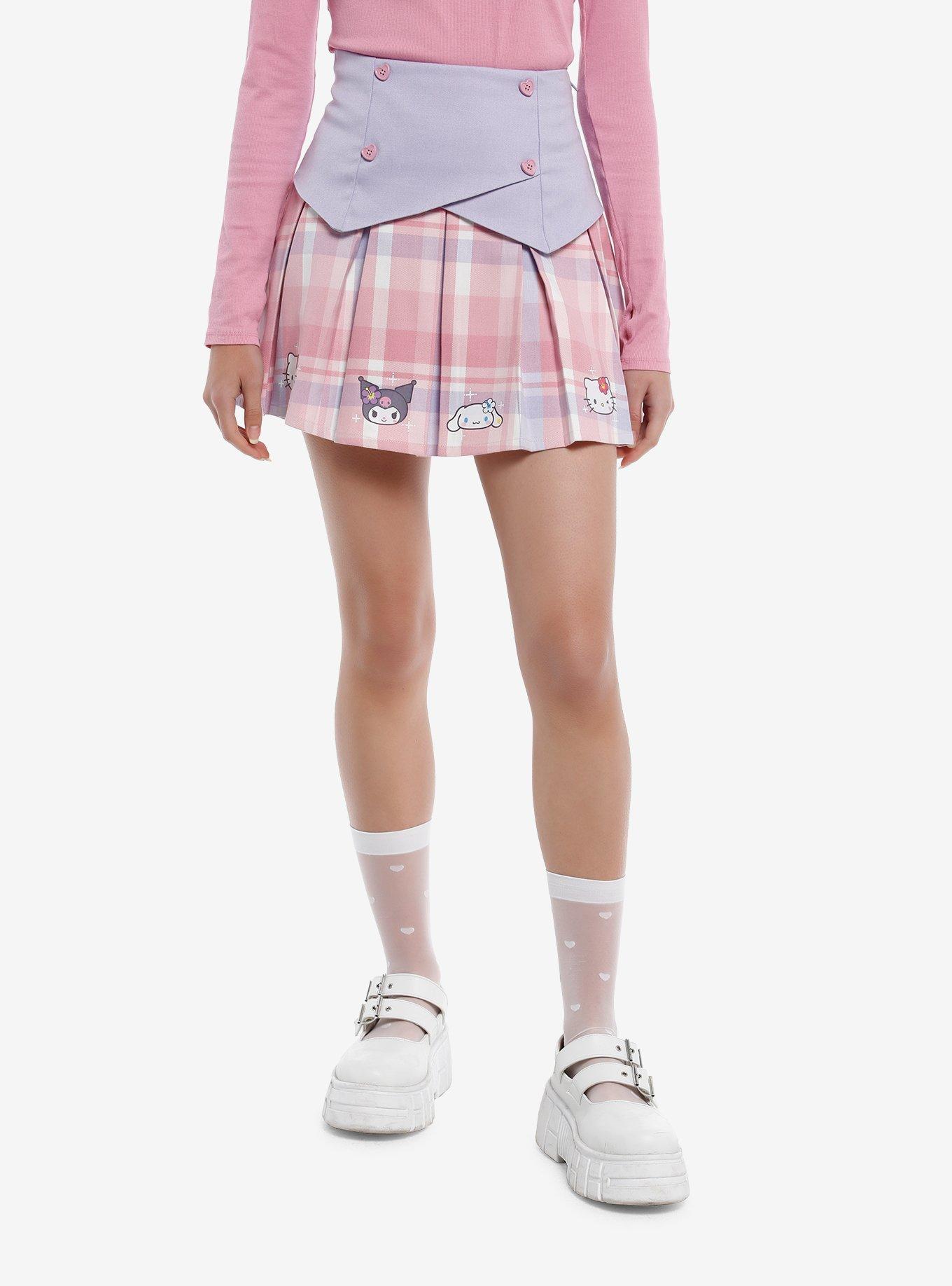 Hello Kitty And Friends Kogyaru Double-Breasted Skirt, MULTI, hi-res