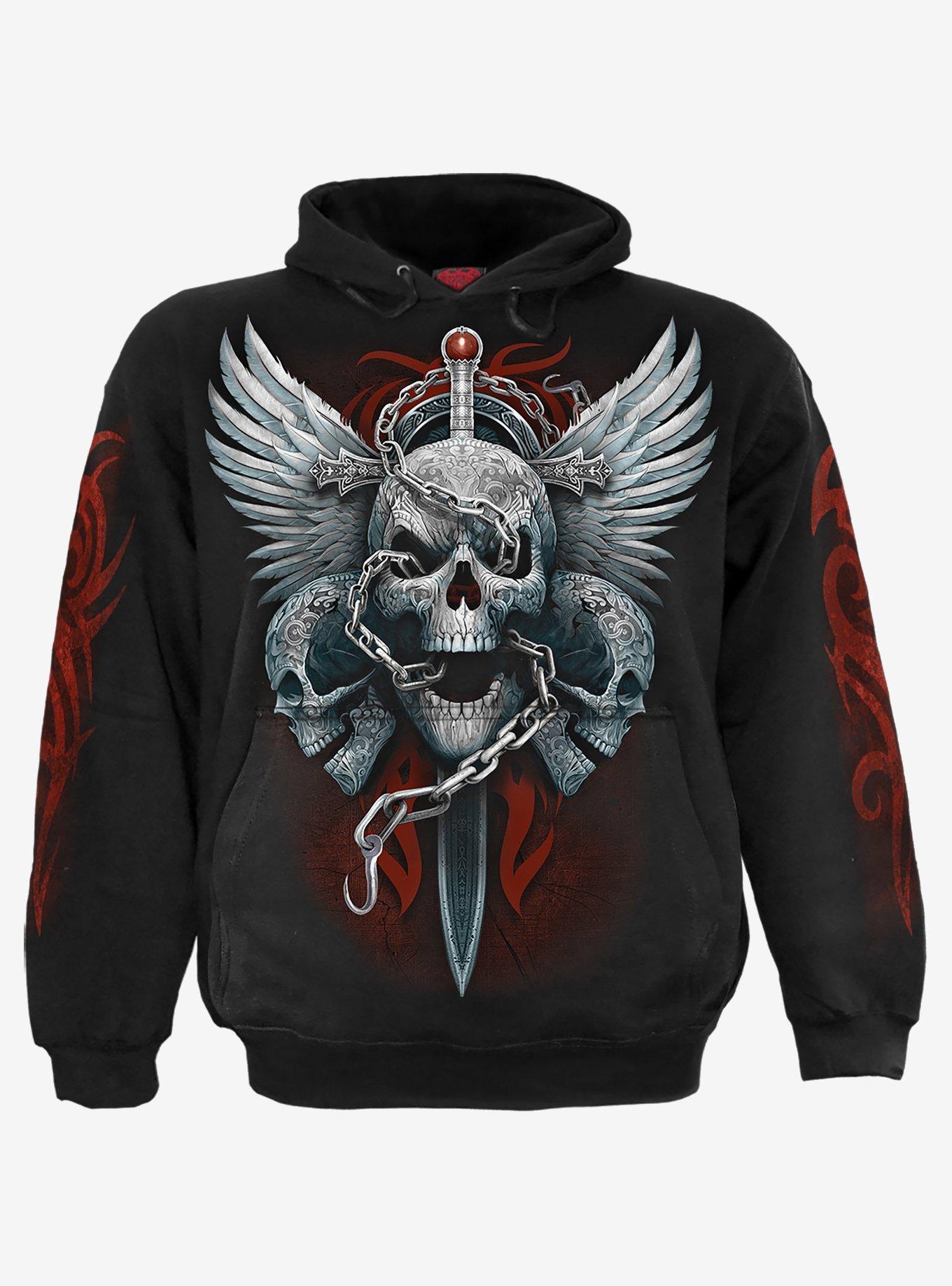 Spiral Enchained Soul Hoodie, BLACK, hi-res