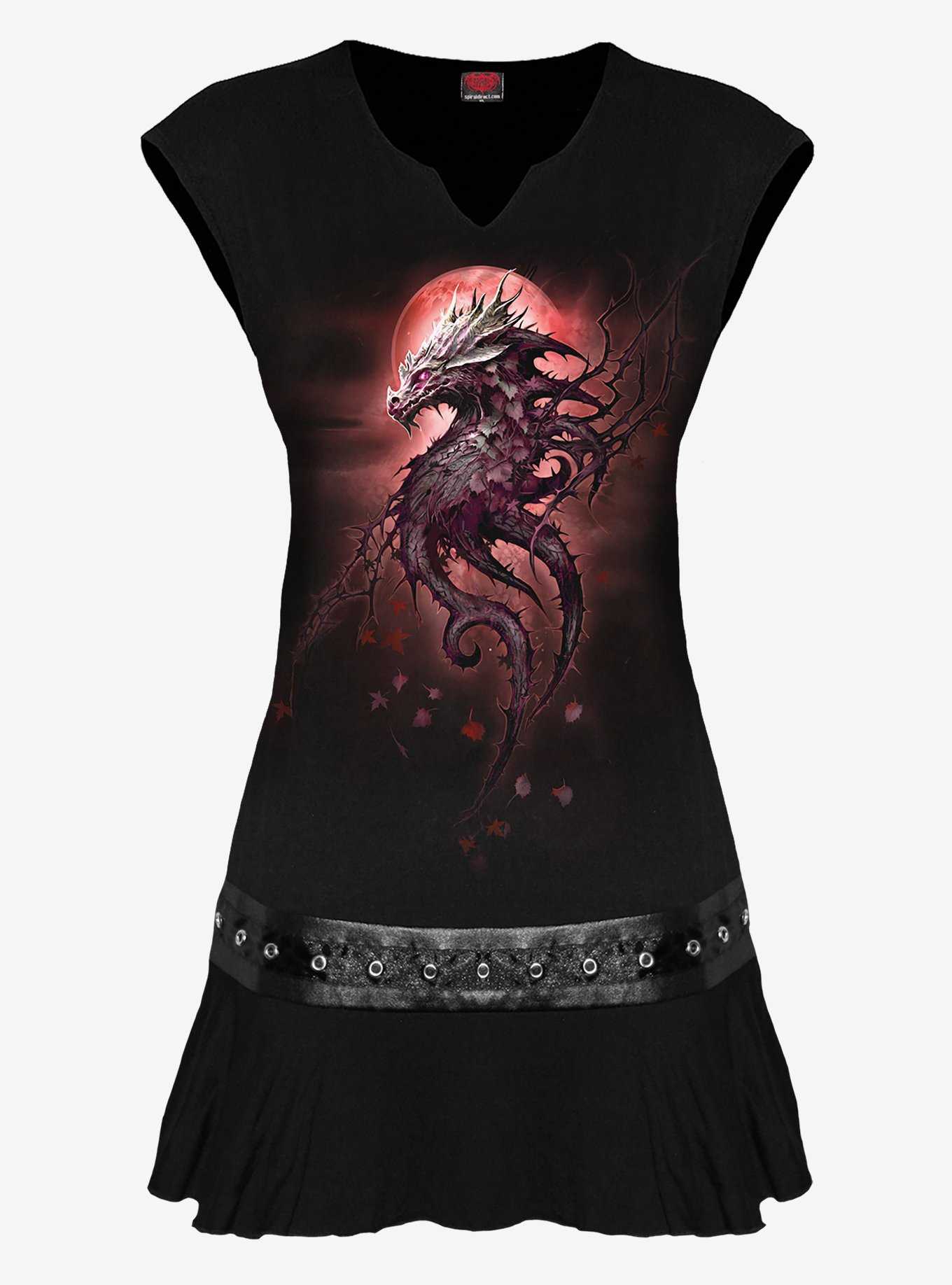 Spiral Oak Dragon Stud Waist Mini Dress, , hi-res