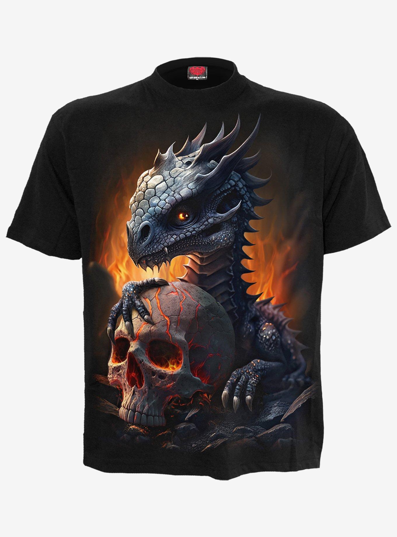 Spiral Hatchling Front Print T-Shirt, BLACK, hi-res
