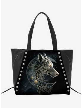 Spiral Celtic Wolf Tote Bag, , hi-res