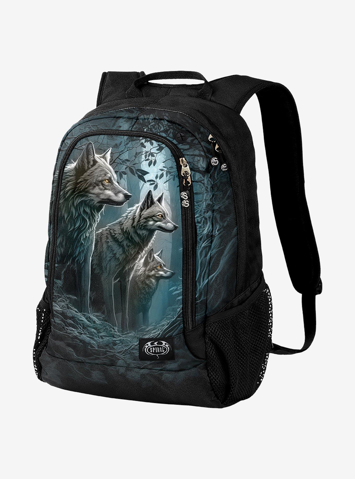T-Shirt Uomo Spiral Forest Guardians | Lupi E Foresta | Nero, Taglia XL, 100% Cotone Regular Fit