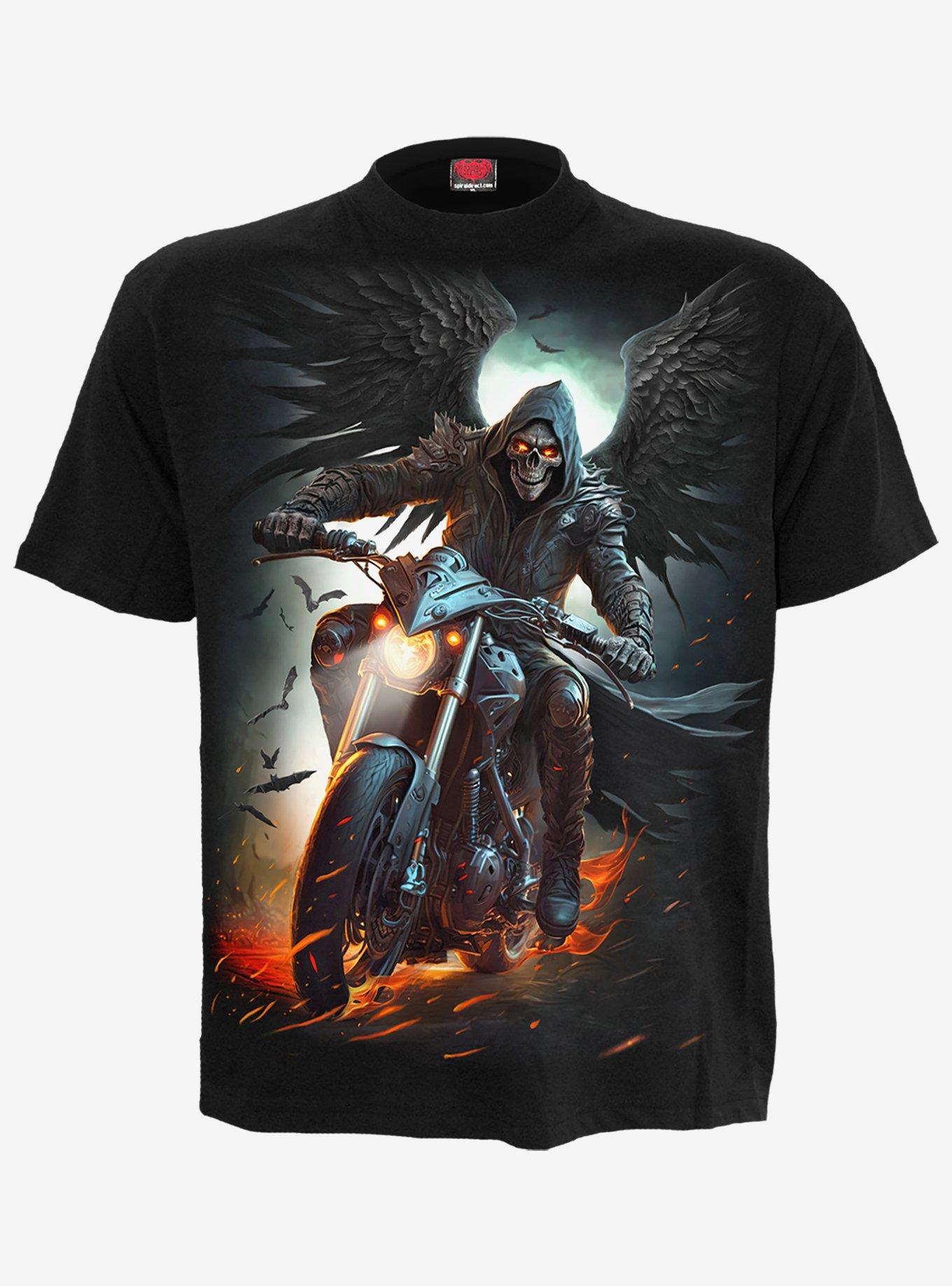 Spiral Night Rider T-Shirt, BLACK, hi-res