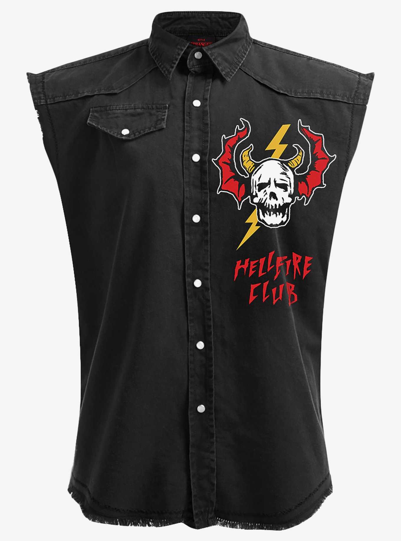 Stranger Things Hell Fire Club Sleeveless Button-Up, , hi-res