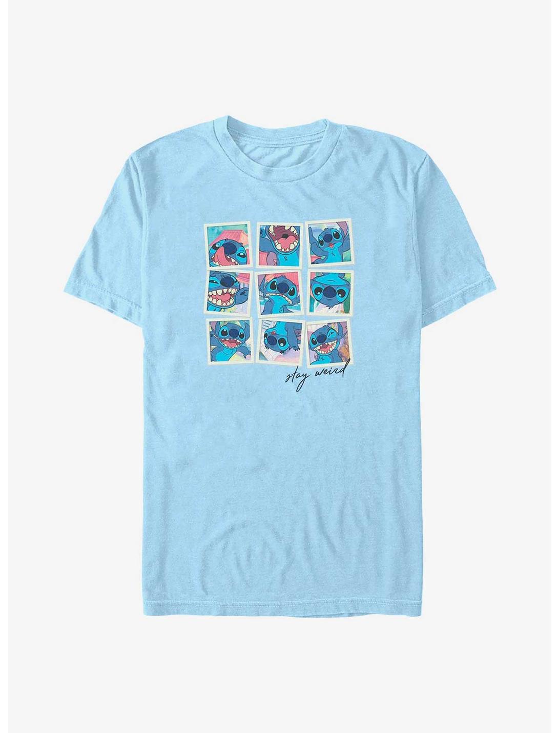 Disney Lilo & Stitch Stay Weird Stitch Grid T-Shirt, LT BLUE, hi-res