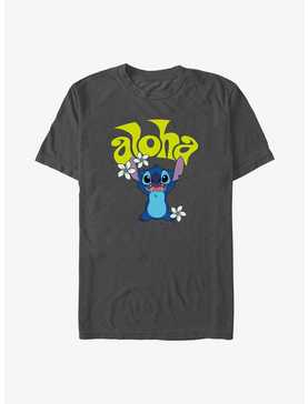 Disney Lilo & Stitch Aloha Stitch Flowers T-Shirt, , hi-res