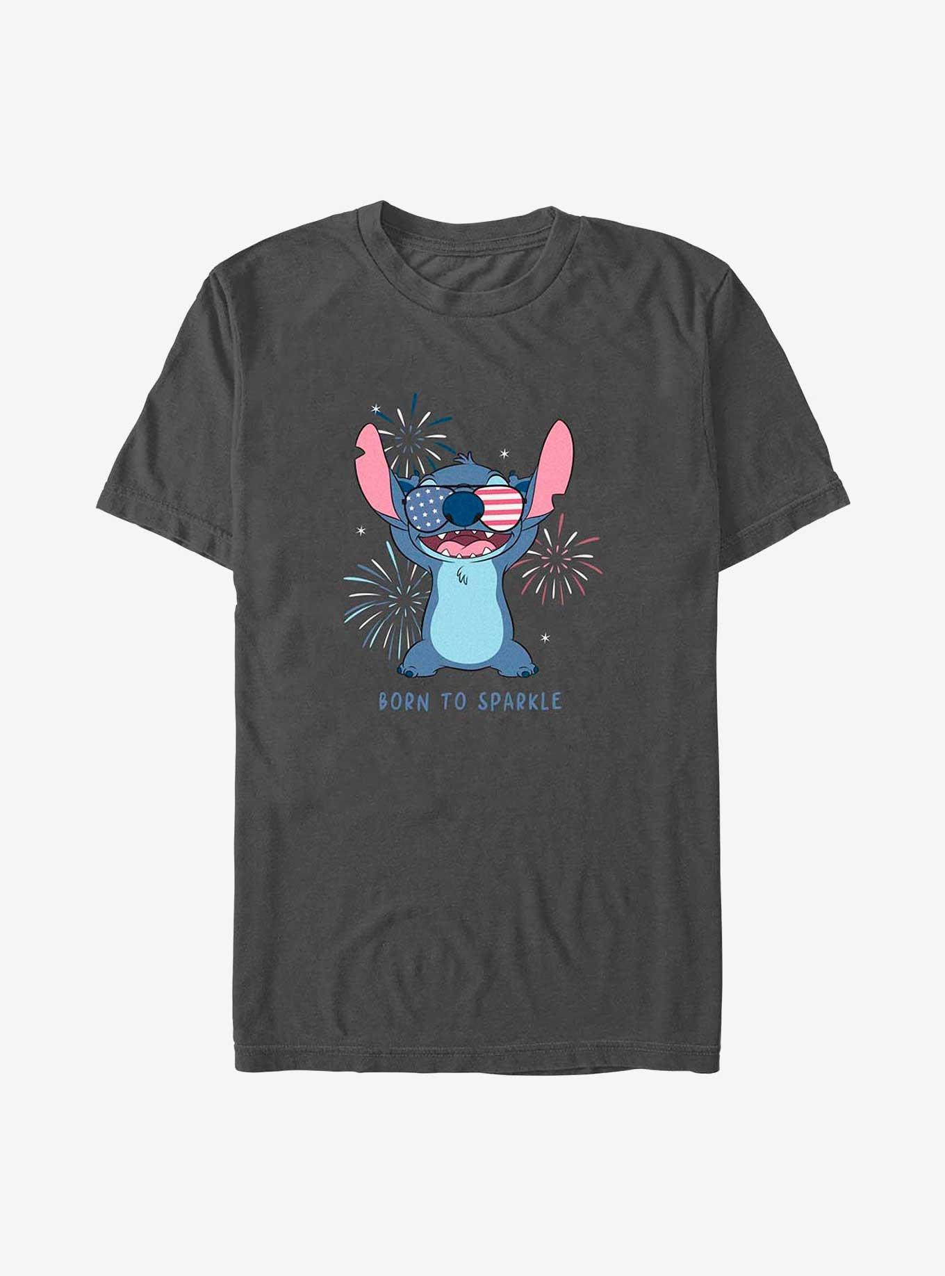 Disney Lilo & Stitch Born To Sparkle T-Shirt, CHARCOAL, hi-res