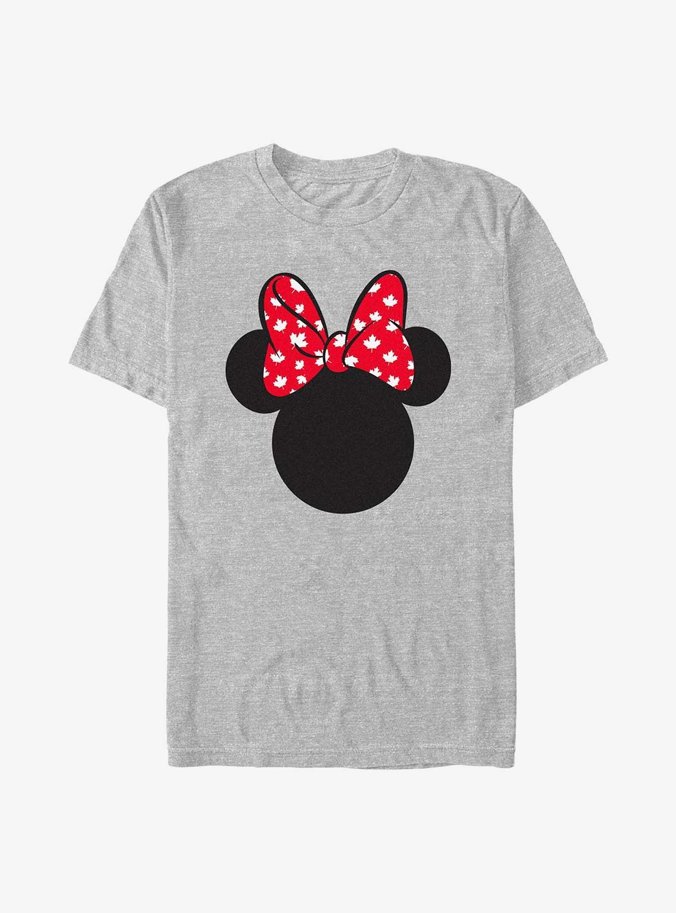 Disney Minnie Mouse Maple Leaf Bow T-Shirt, ATH HTR, hi-res