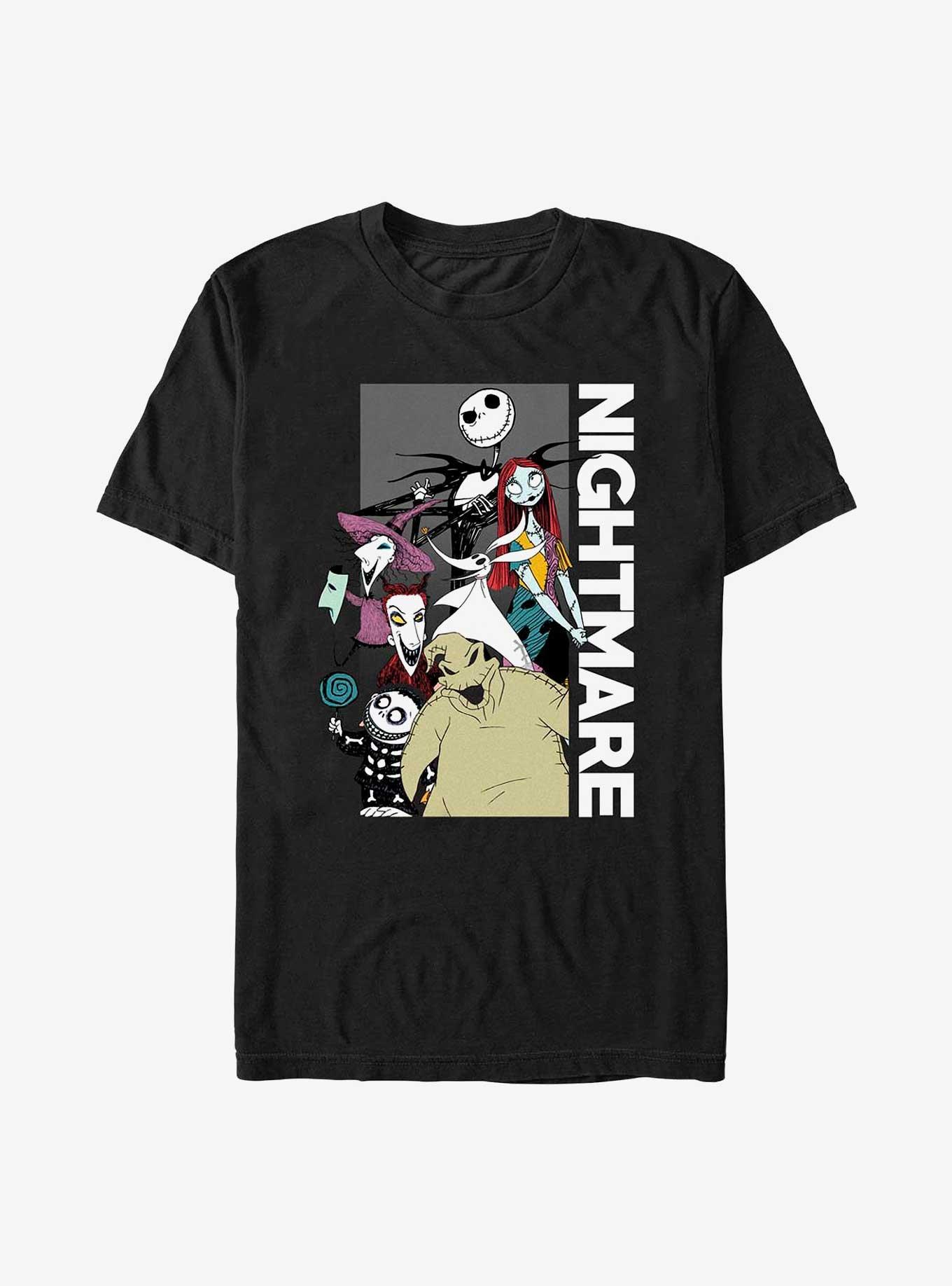 Disney The Nightmare Before Christmas Team Stacked T-Shirt, BLACK, hi-res