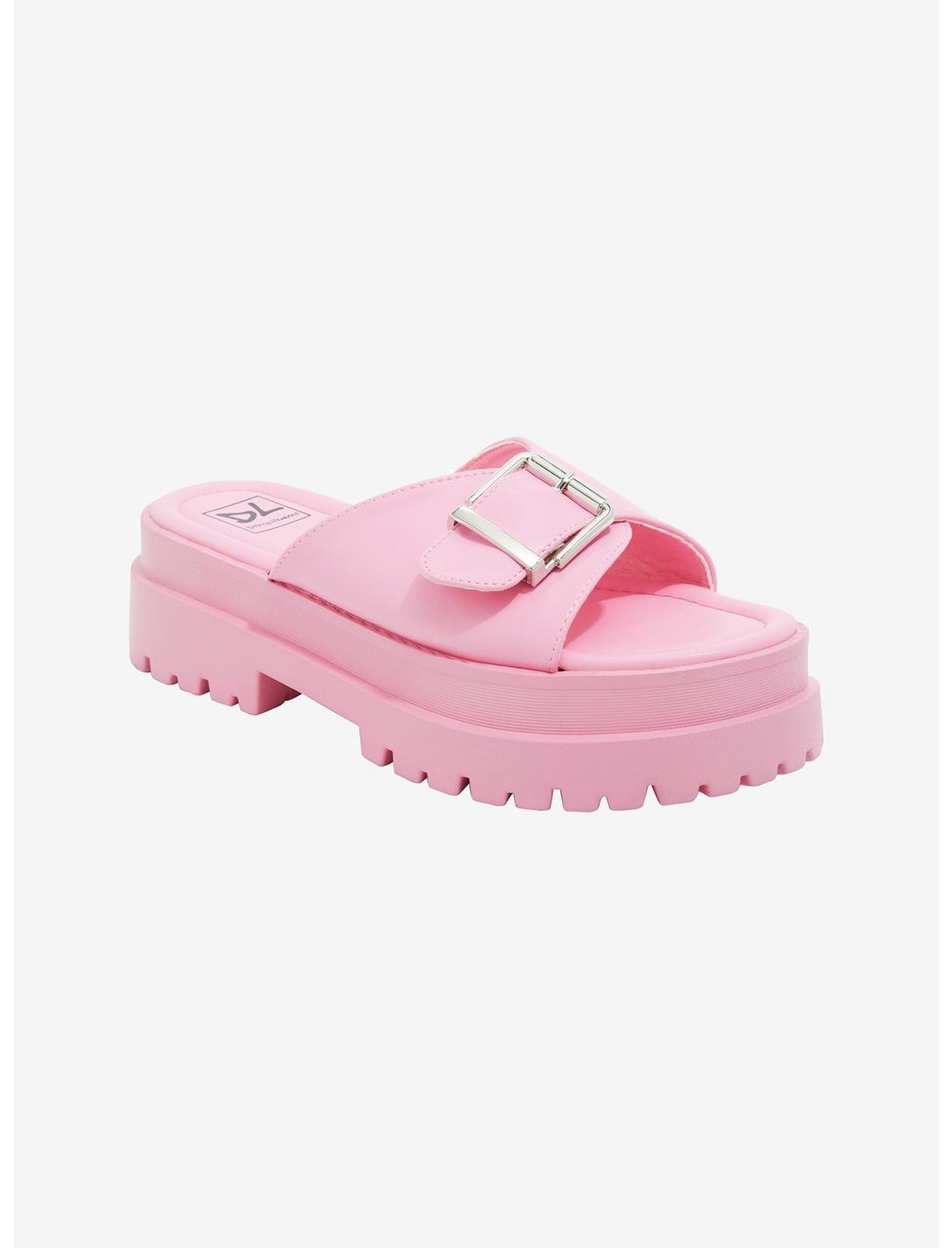 Dirty Laundry Pink Buckle Sandals, MULTI, hi-res