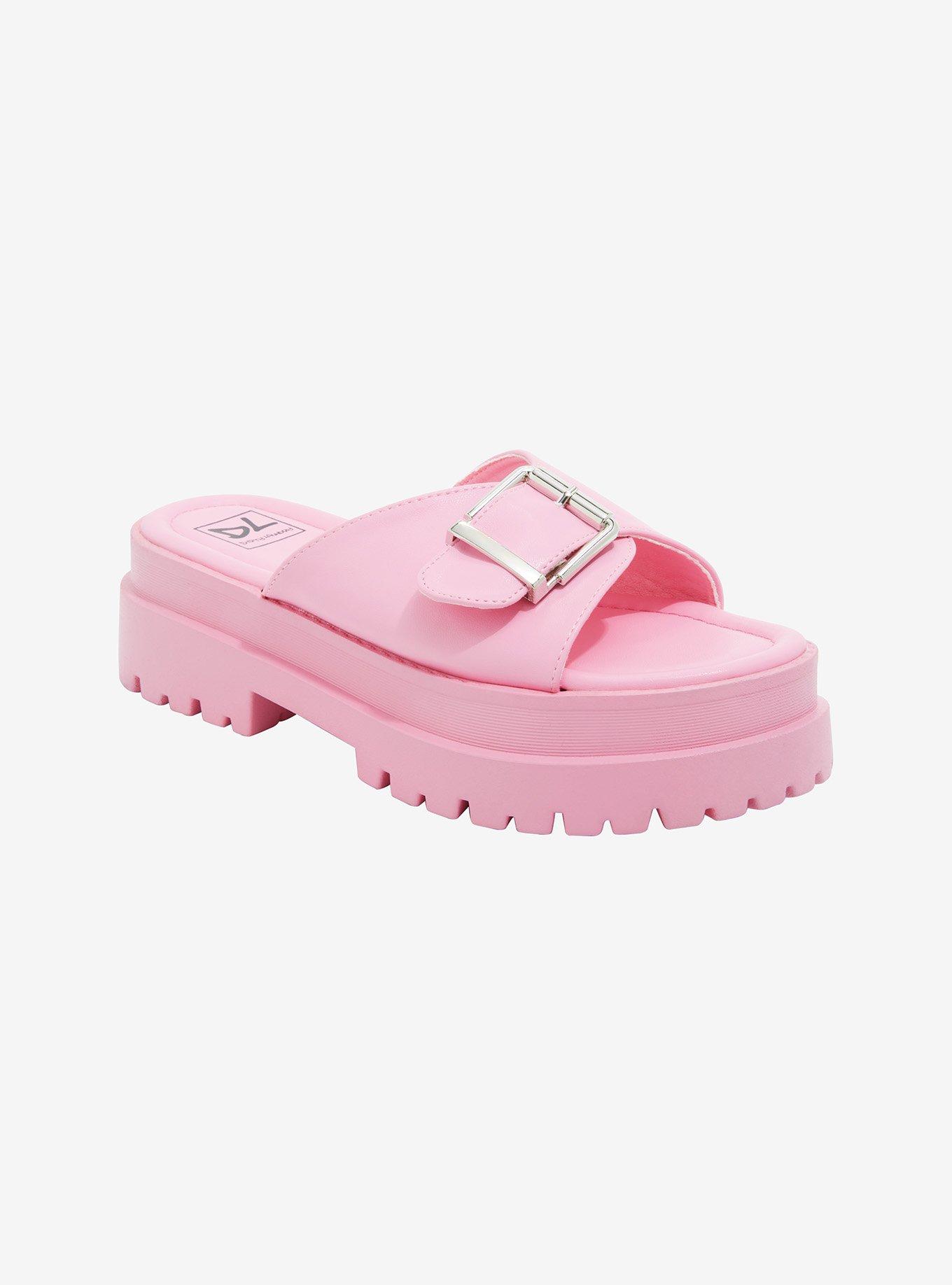 Dirty Laundry Pink Buckle Sandals, MULTI, hi-res