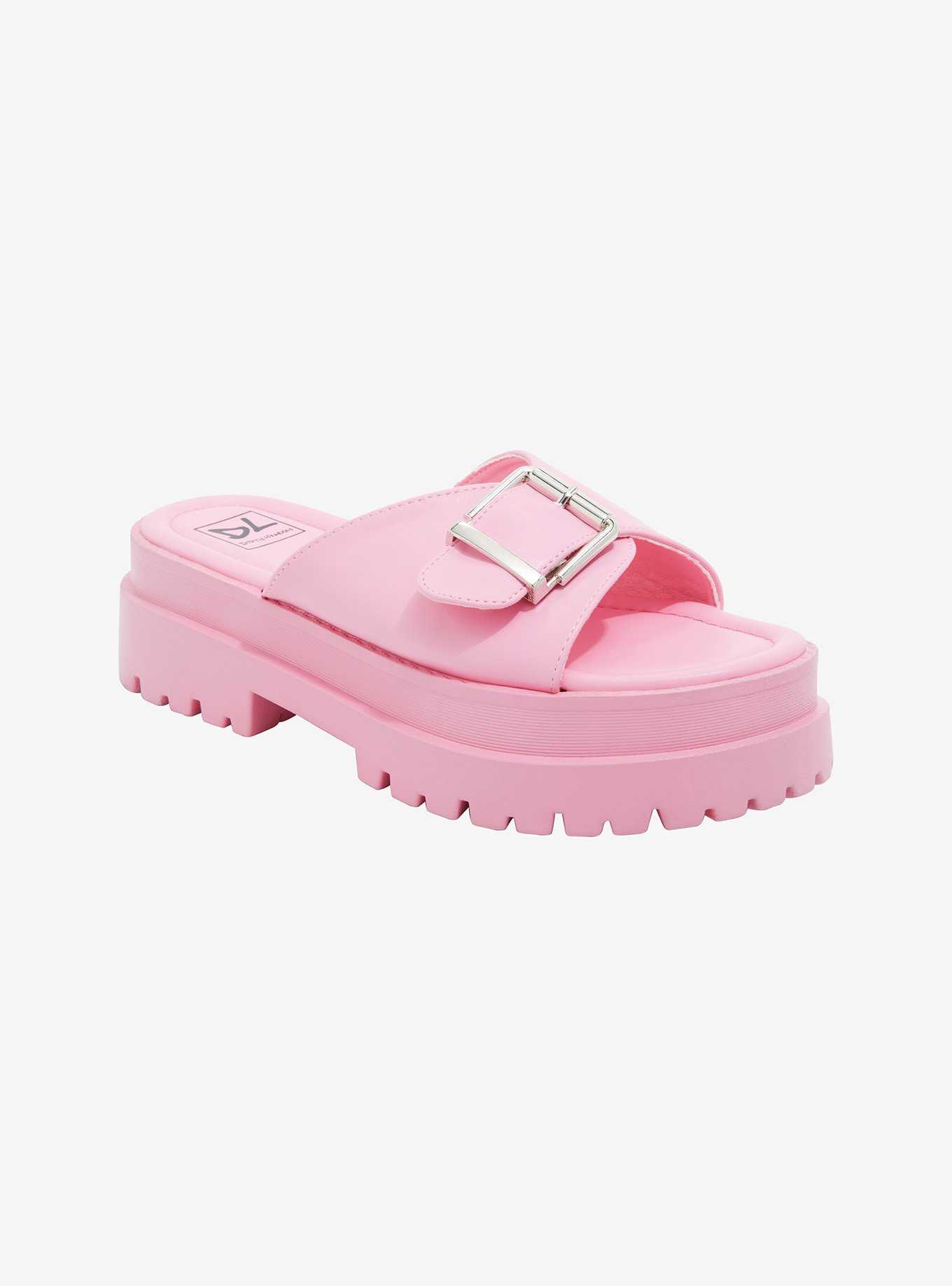 Dirty Laundry Pink Buckle Sandals, , hi-res