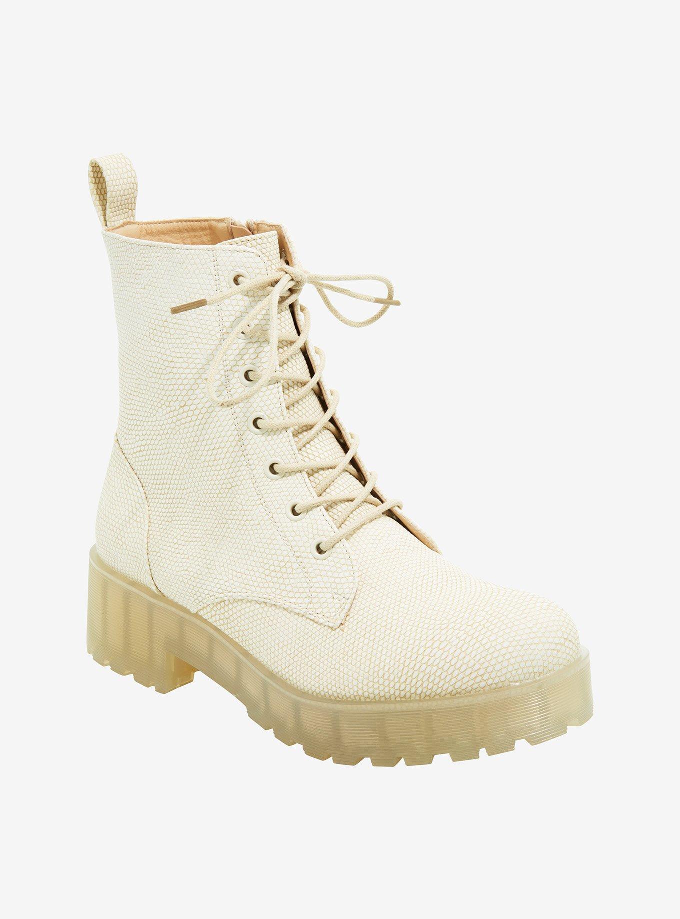 Dirty Laundry Tan Textured Combat Boots