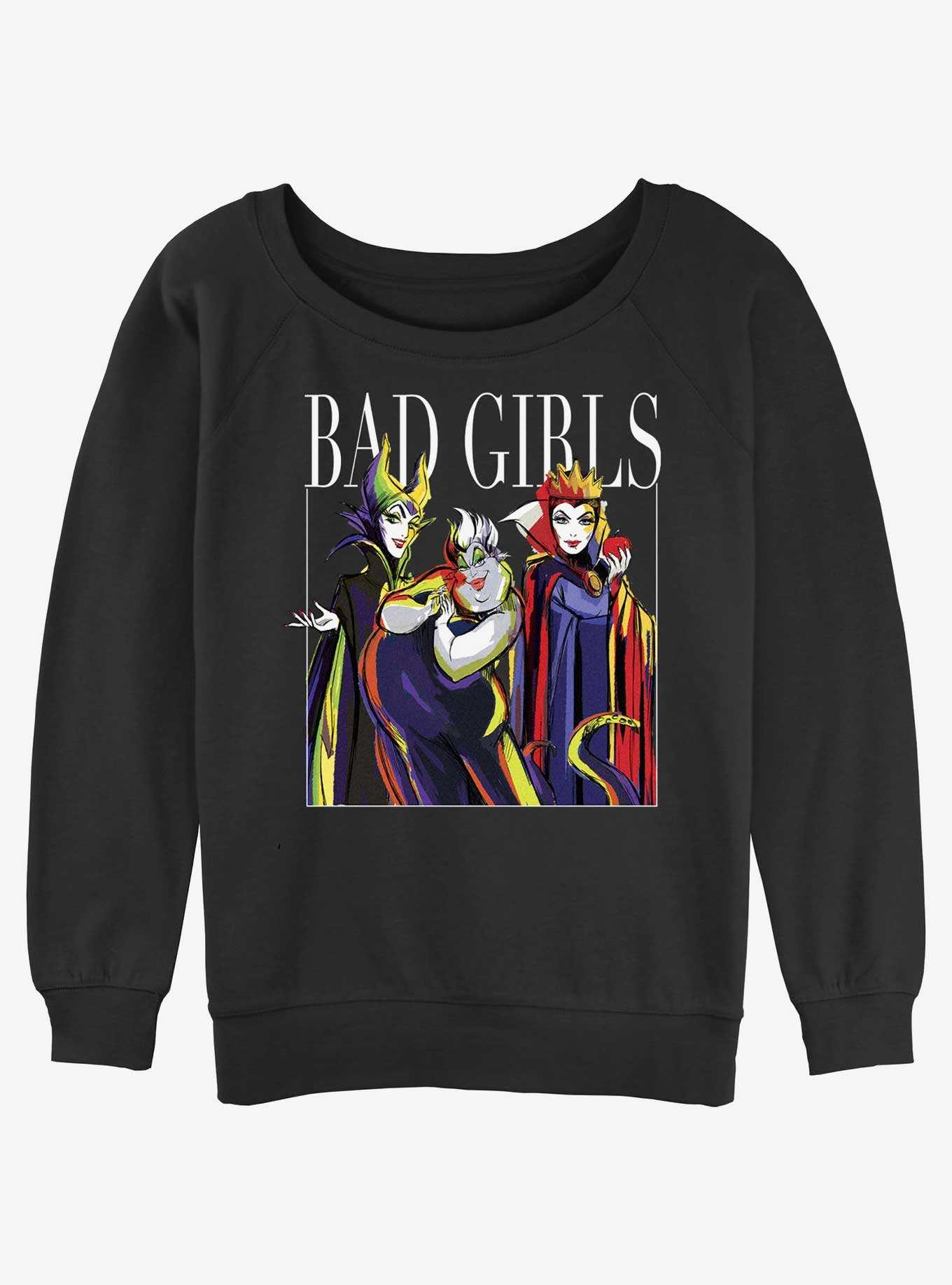 Disney Villains Bad Girls Pose Womens Slouchy Sweatshirt, , hi-res