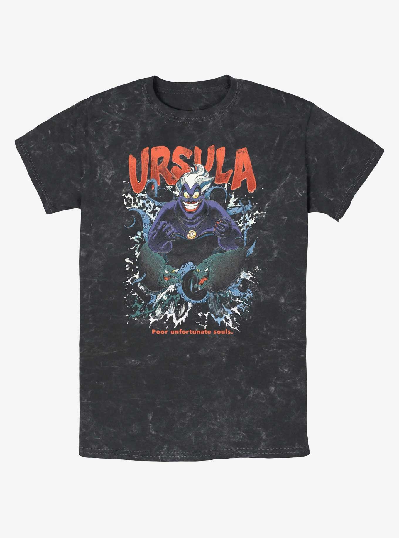 Disney The Little Mermaid Ursula Taking Over Mineral Wash T-Shirt, BLACK, hi-res