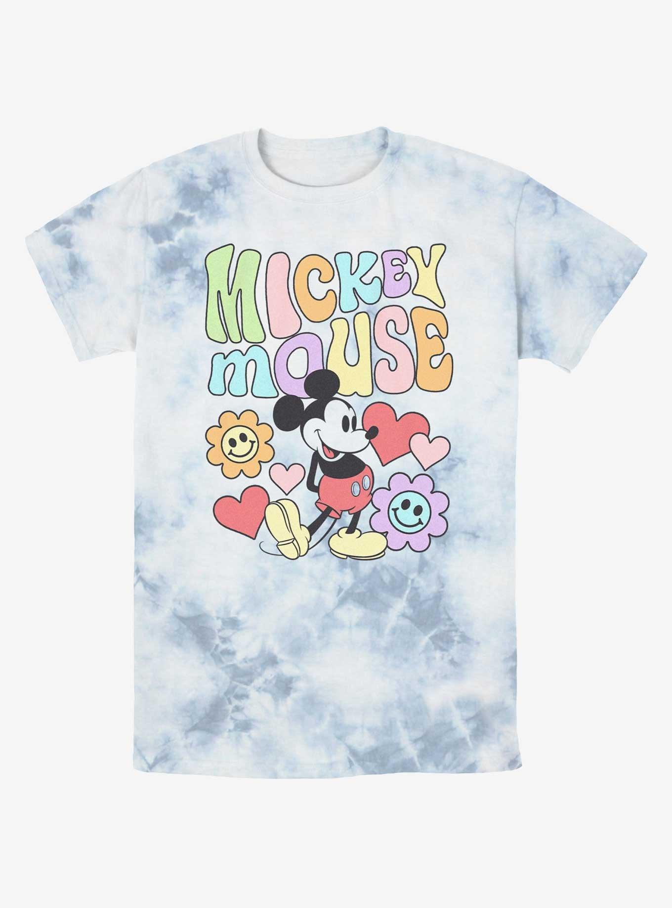 Disney Mickey Mouse Groovy Tie-Dye T-Shirt, WHITEBLUE, hi-res