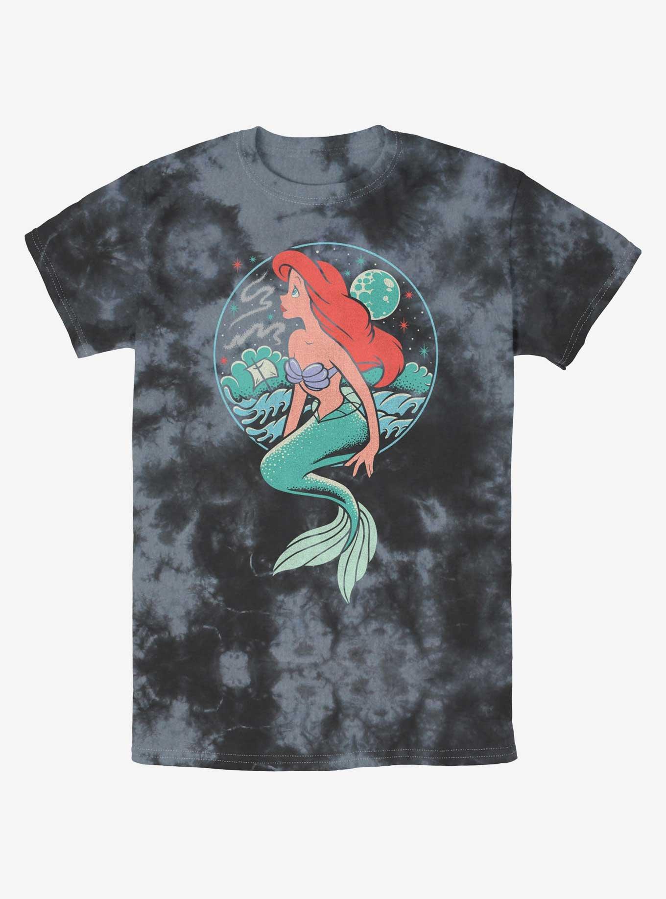 Disney The Little Mermaid Moonrise Shipwreck Tie-Dye T-Shirt, , hi-res