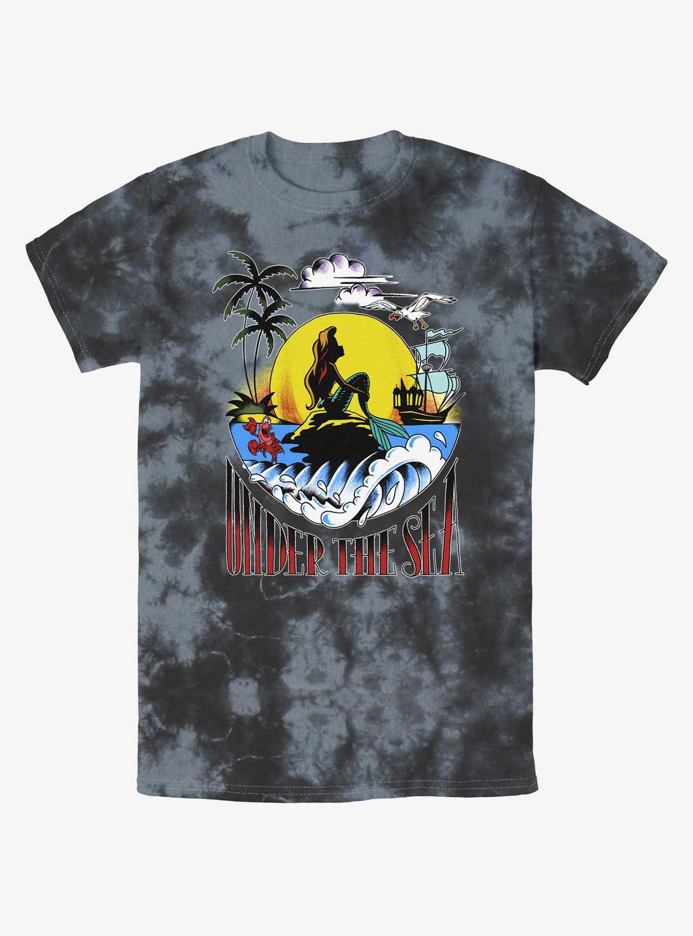 Disney The Little Mermaid Vintage Under The Sea Tie-Dye T-Shirt