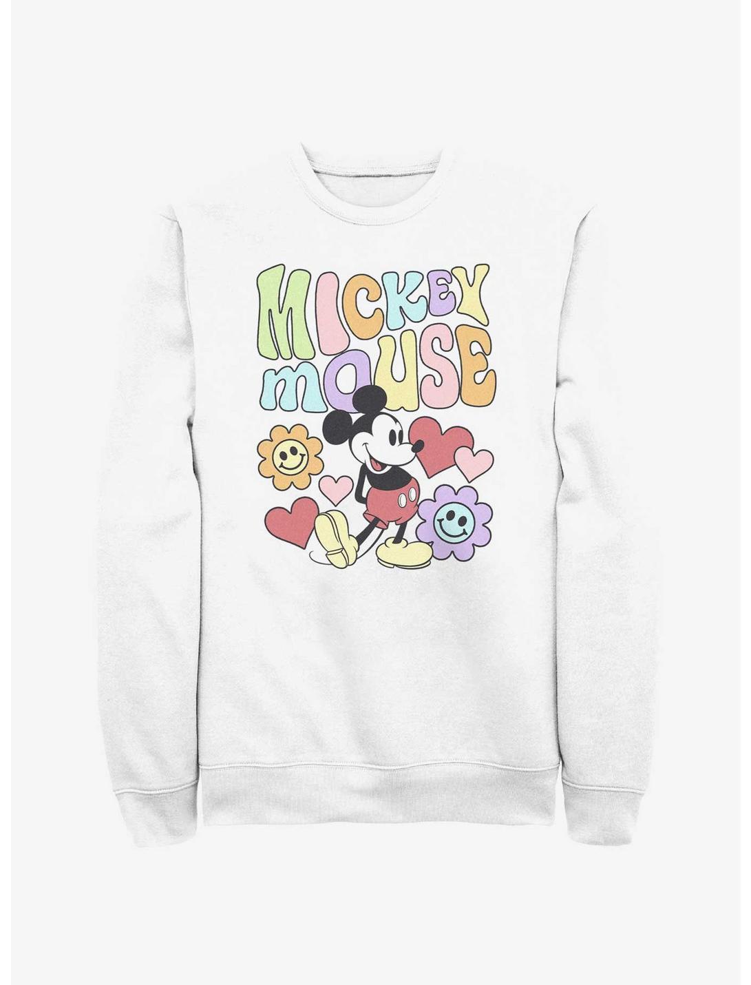 Disney Mickey Mouse Groovy Sweatshirt, WHITE, hi-res