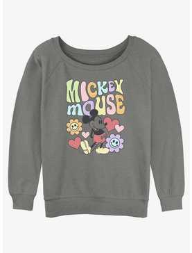 Disney Mickey Mouse Groovy Womens Slouchy Sweatshirt, , hi-res