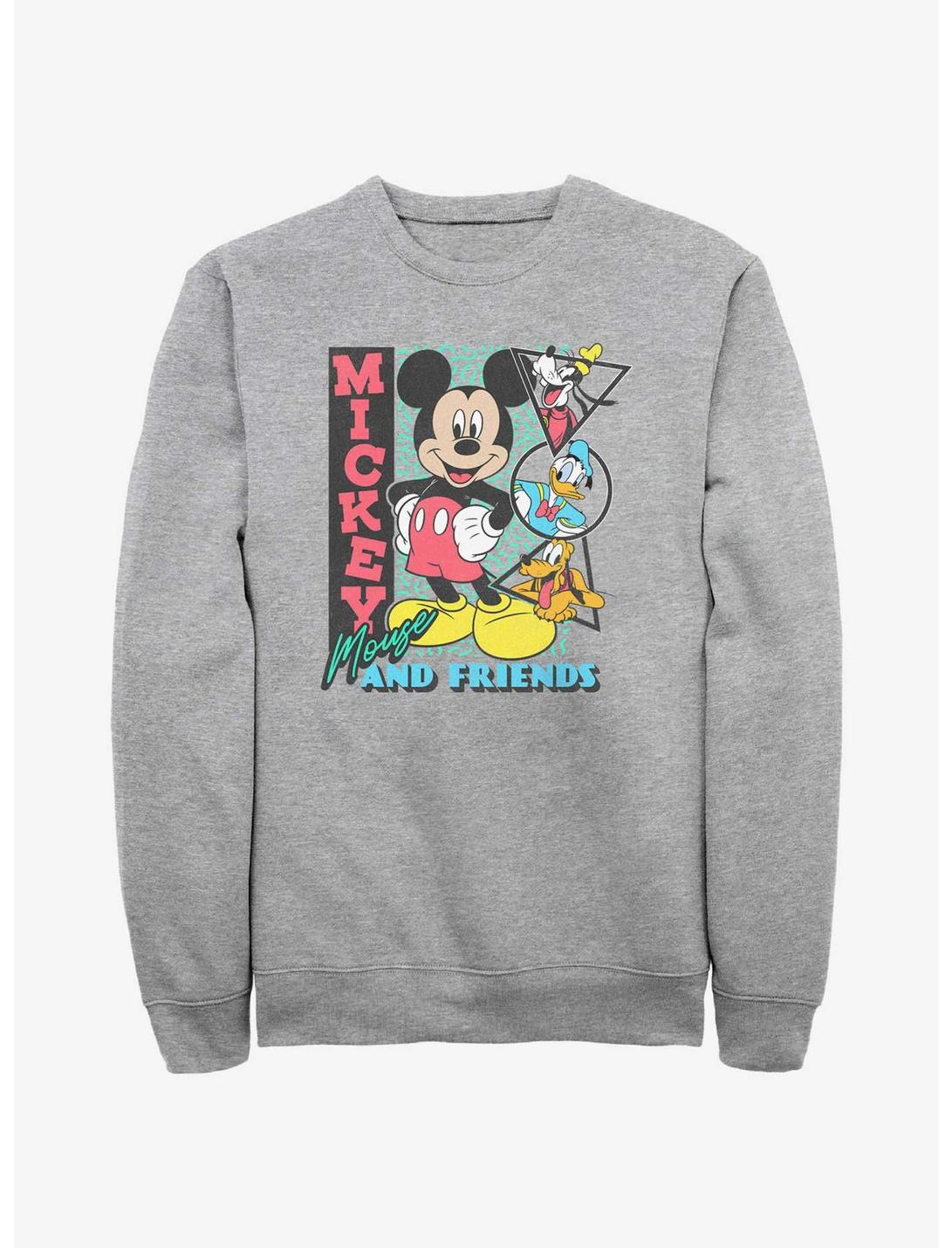 Disney Mickey Mouse & Friends Vintage Shapes Sweatshirt, ATH HTR, hi-res