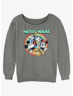 Disney Mickey Mouse & Friends Pose Womens Slouchy Sweatshirt, , hi-res