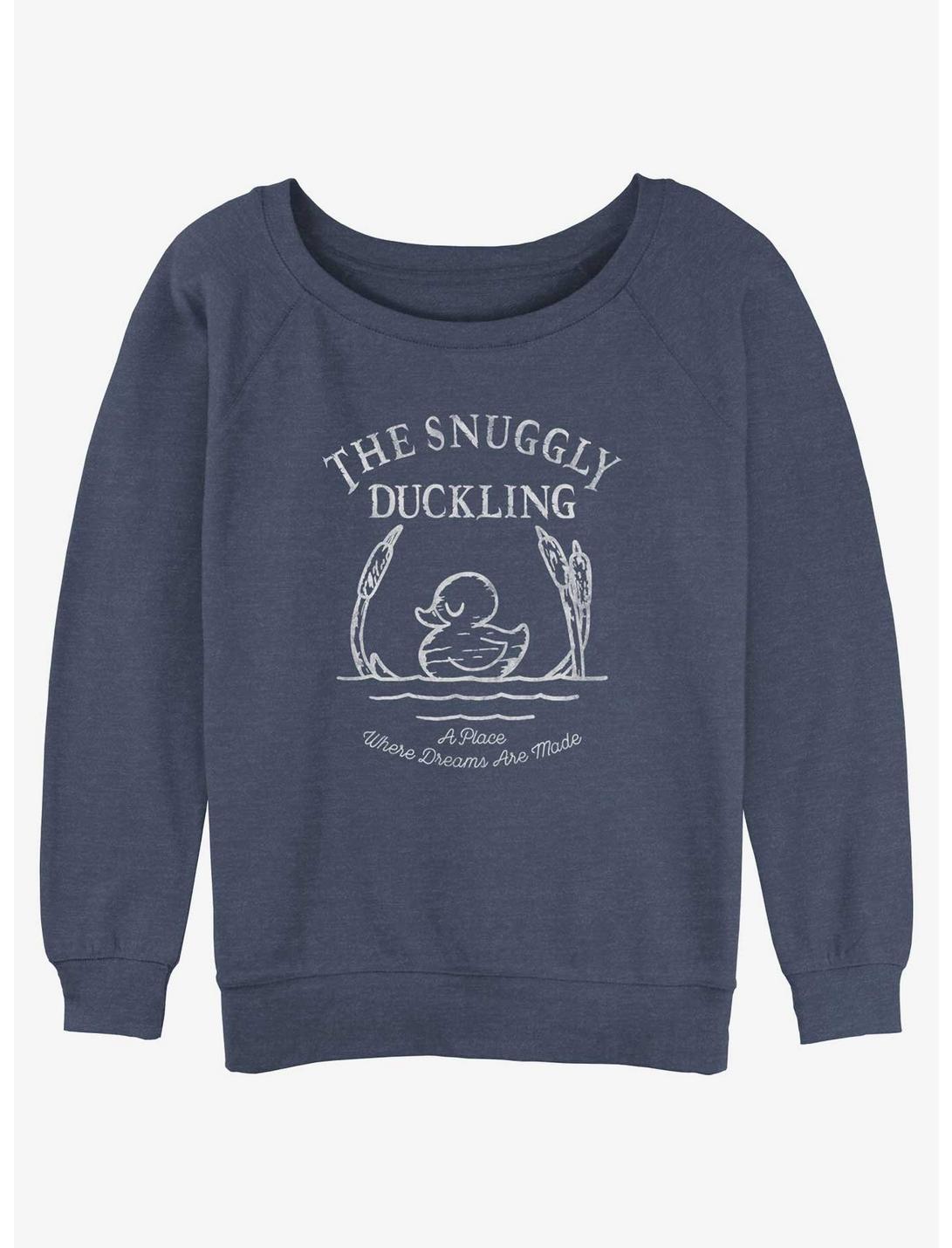 Disney Tangled Snuggly Duckling Womens Slouchy Sweatshirt, BLUEHTR, hi-res
