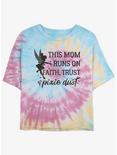 Disney Tinker Bell Runs On Pixie Dust Womens Tie-Dye Crop T-Shirt, BLUPNKLY, hi-res
