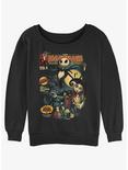 Disney Nightmare Before Christmas Comic Cover Womens Slouchy Sweatshirt, BLACK, hi-res